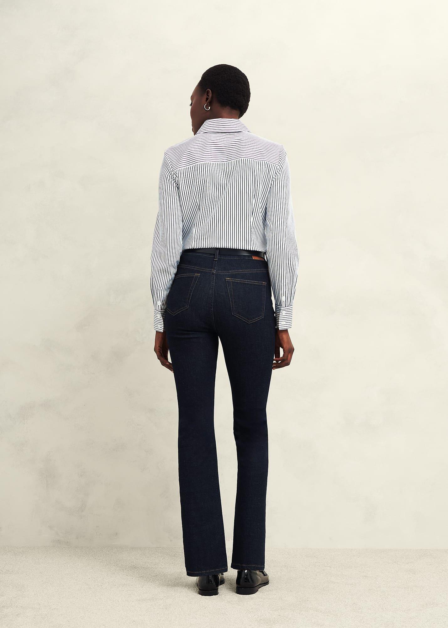 Victoria Cotton Blend Shirt, Blue White, hi-res