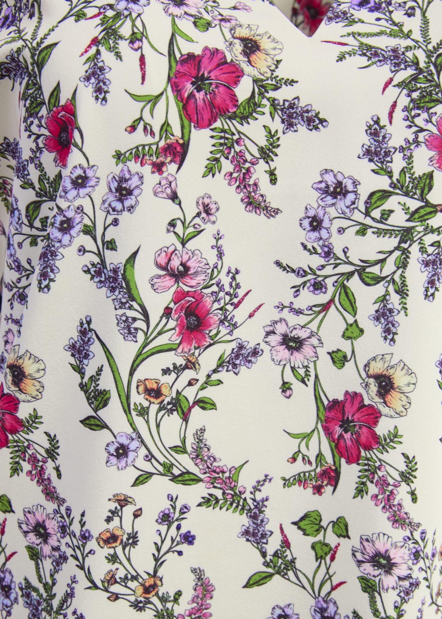 Gigi V Neck Top, Cream Multi, hi-res