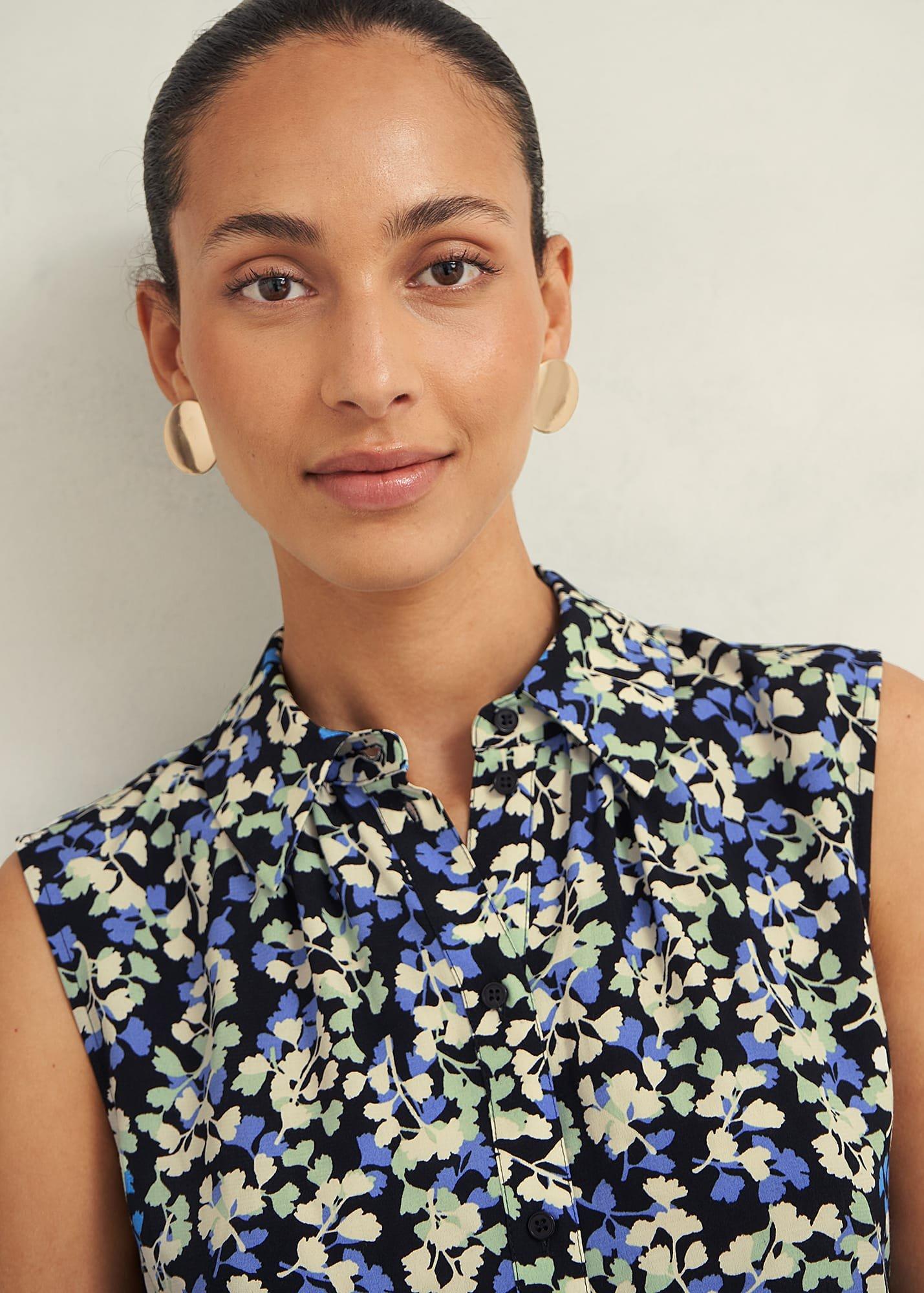 Ariela Top, Navy Multi, hi-res