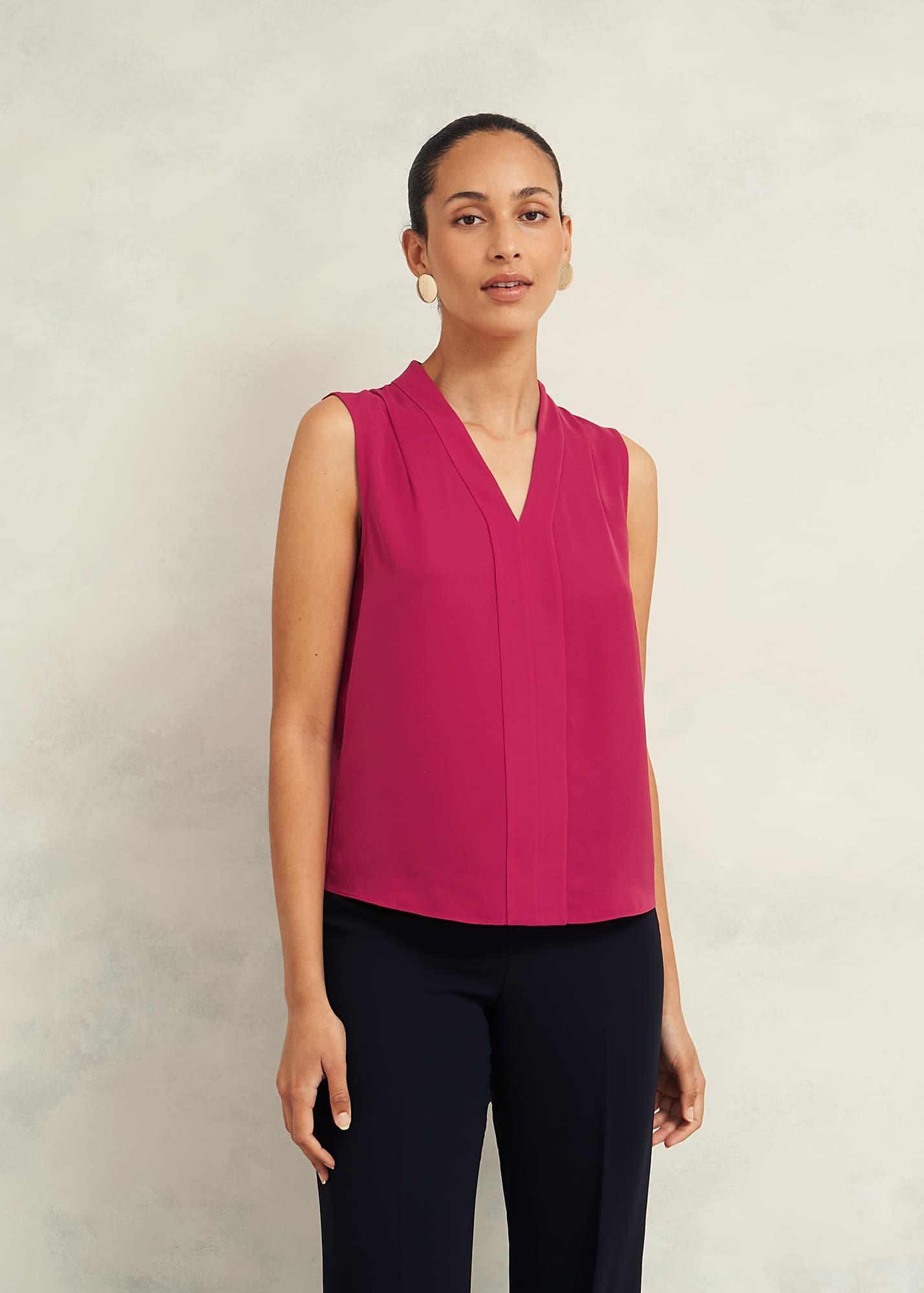 Shelley Blouse, Cranberry Pink, hi-res