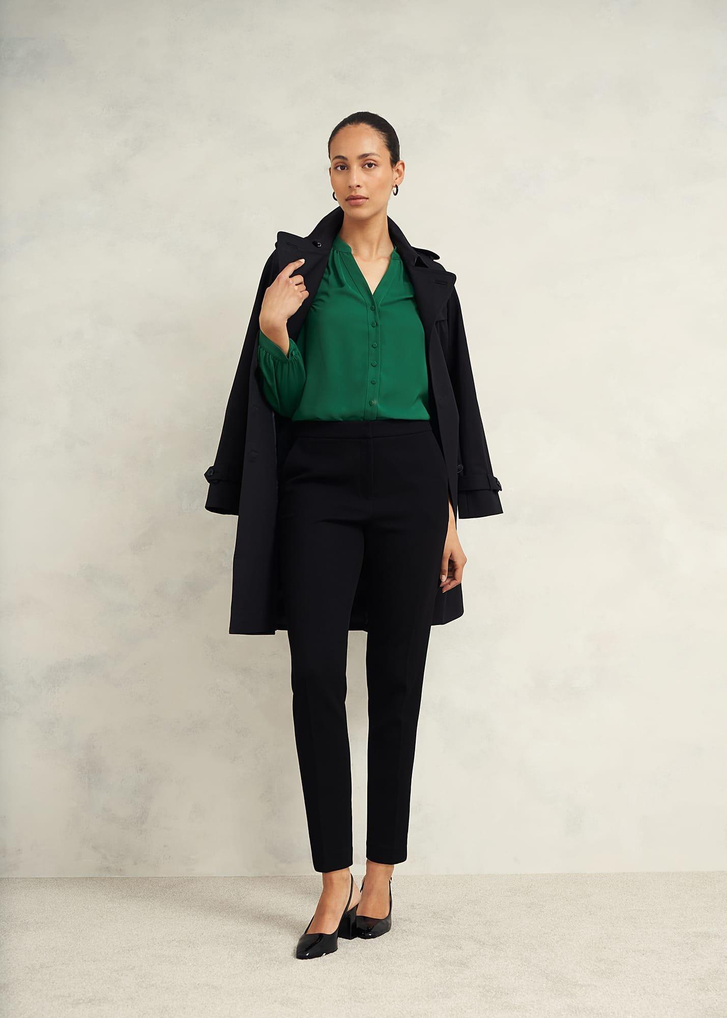 Peony Blouse, Green, hi-res