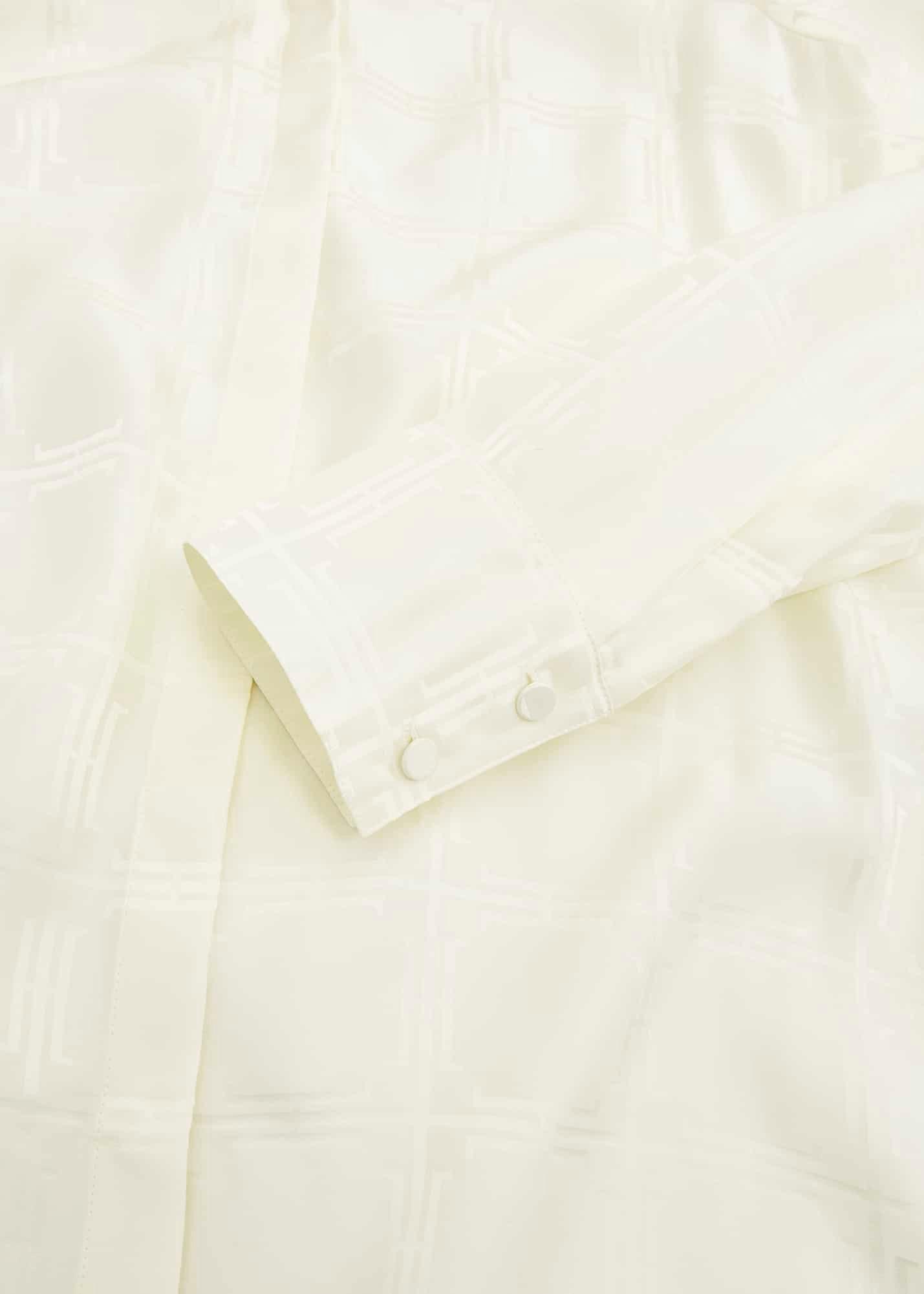 Sloane Silk Blouse, Ivory, hi-res