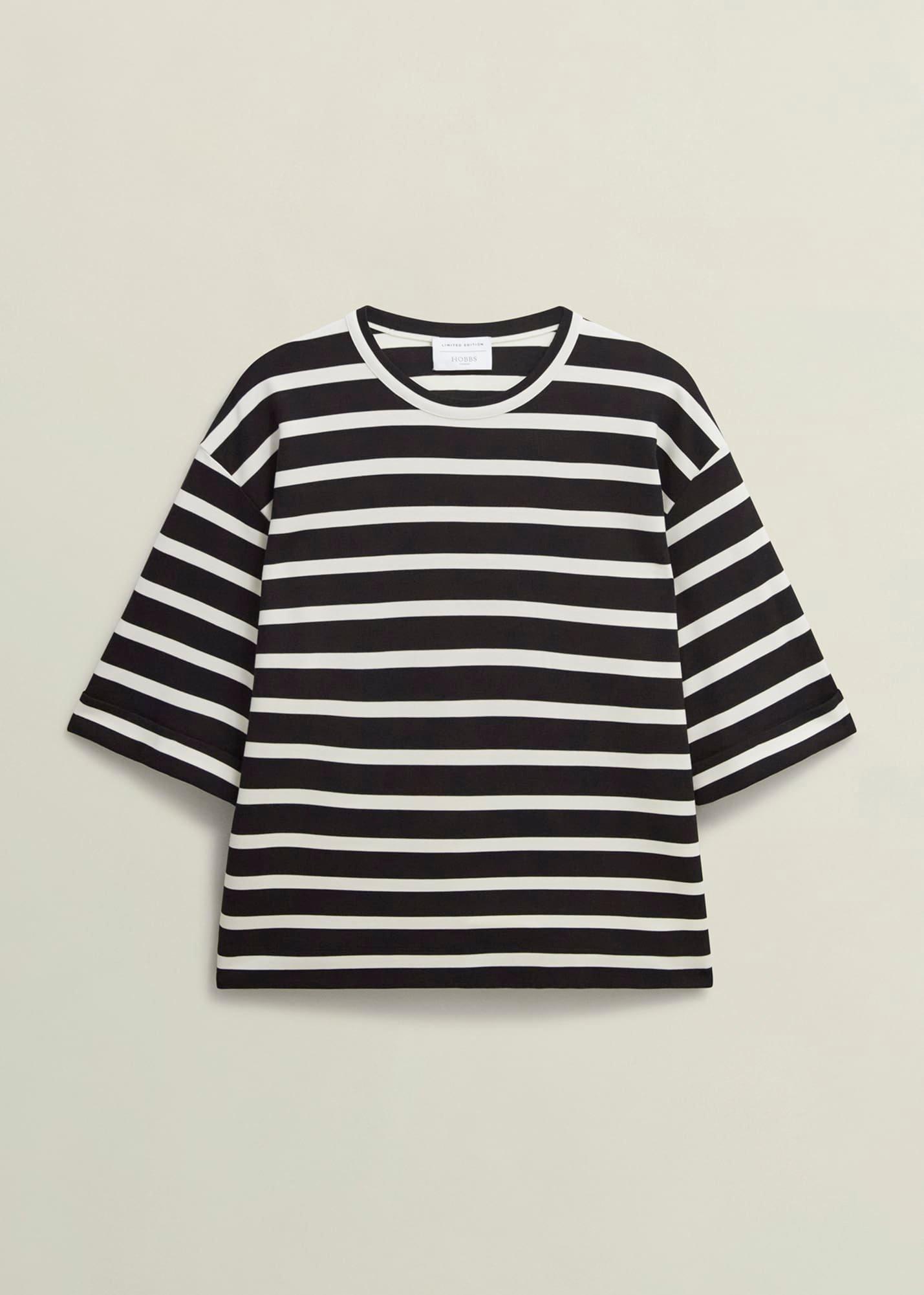 Holland Stripe T-Shirt, Black Ivory, hi-res