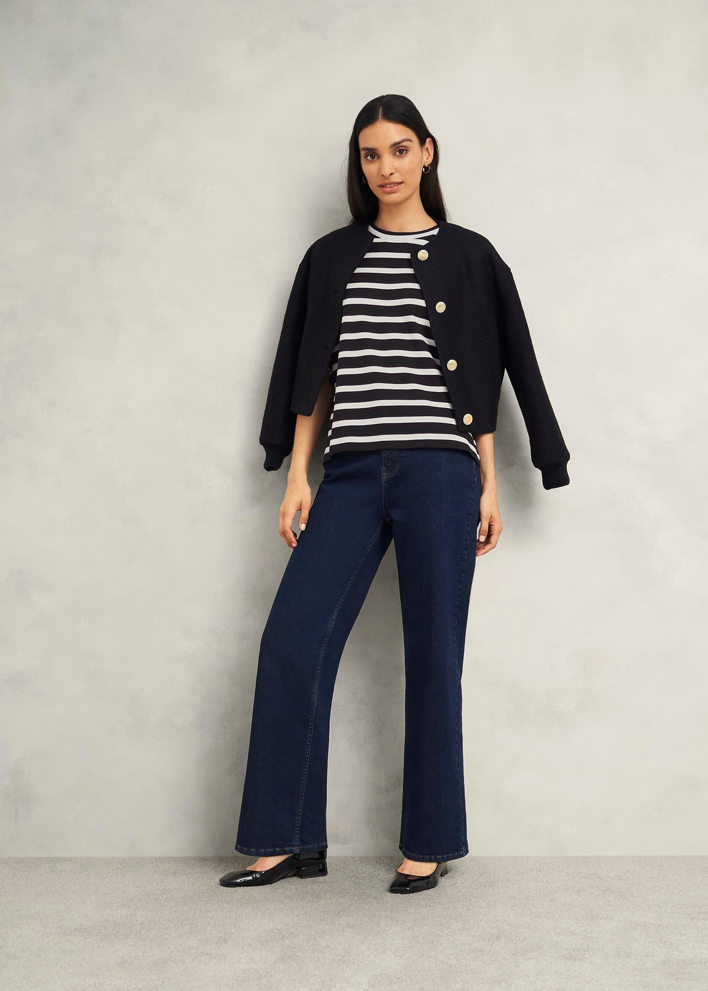 Holland Stripe T-Shirt, Black Ivory, hi-res