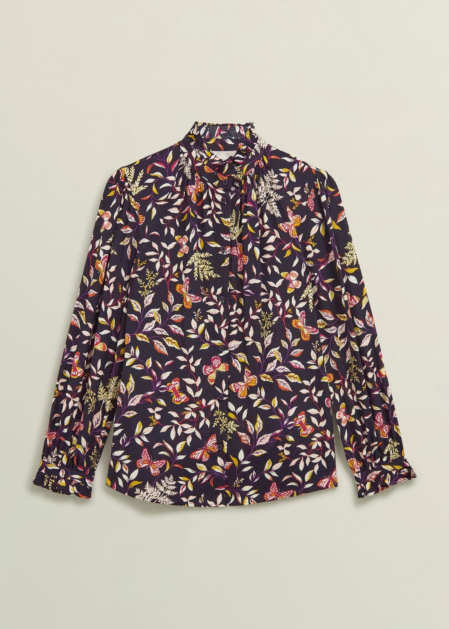 Elspeth Blouse, Navy Multi, hi-res