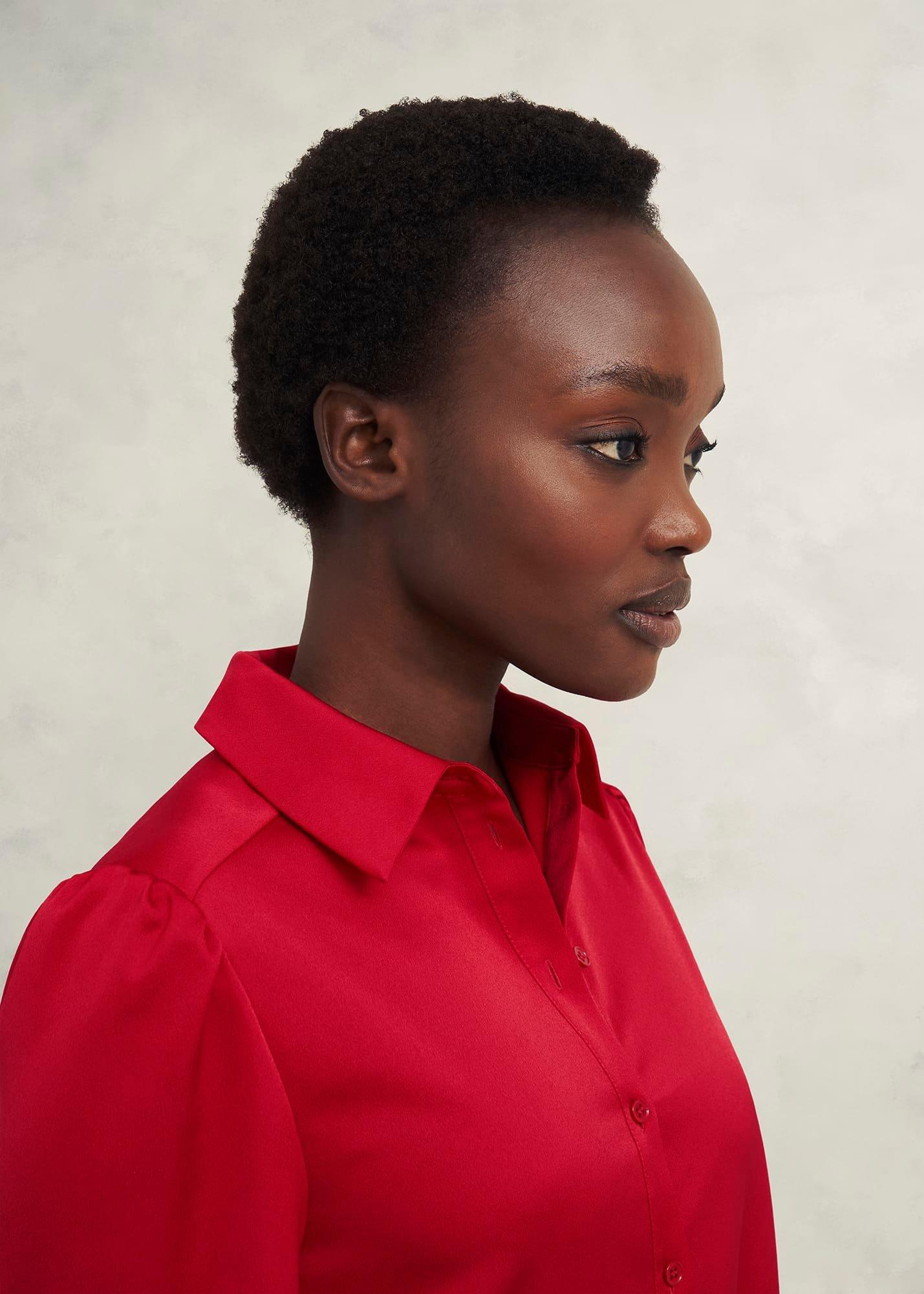 Ruby Blouse, Red, hi-res