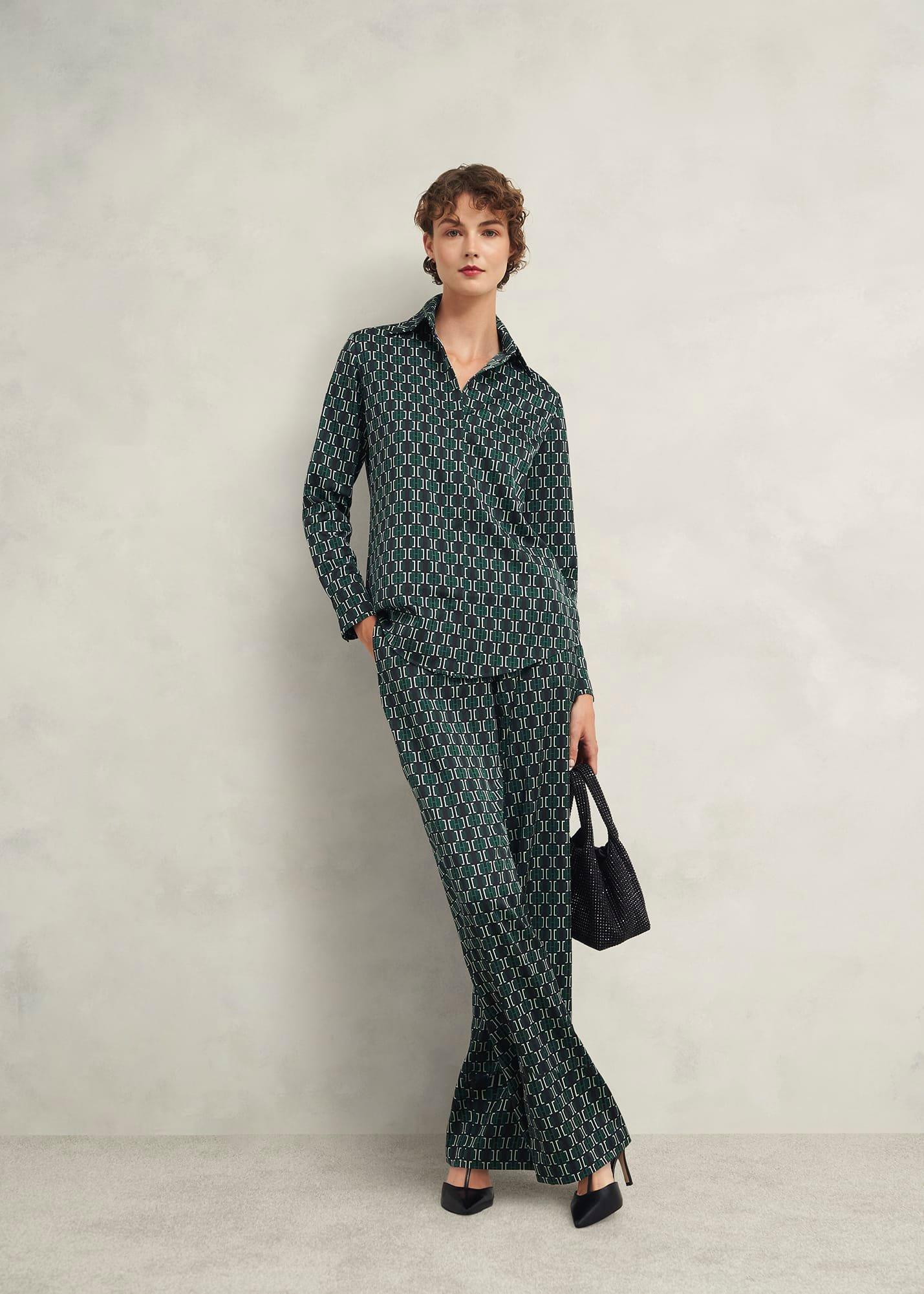 Finwell Satin Shirt, Multi, hi-res