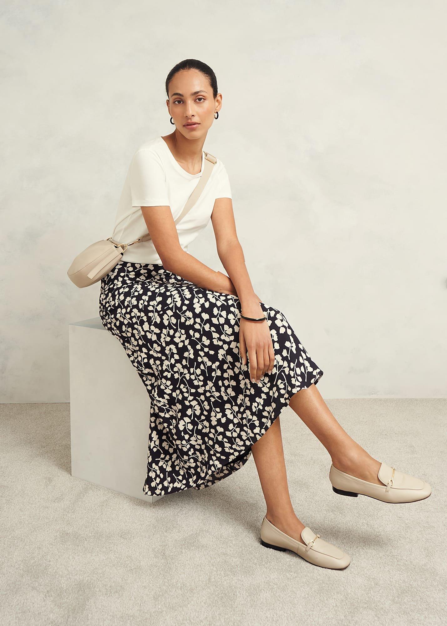 Eliza Skirt, Navy Cream, hi-res