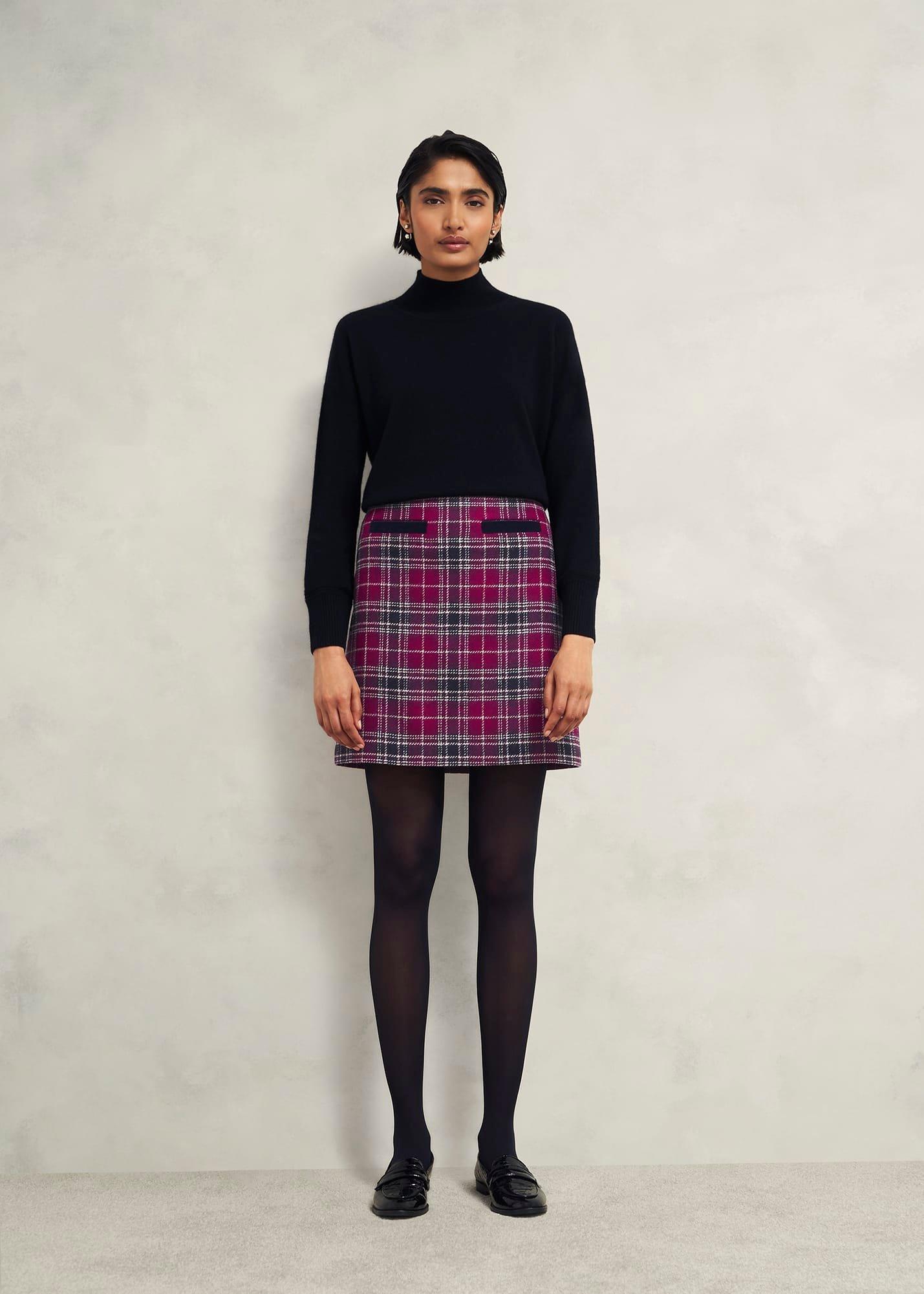 Ruthie Wool Skirt, Pink Multi, hi-res