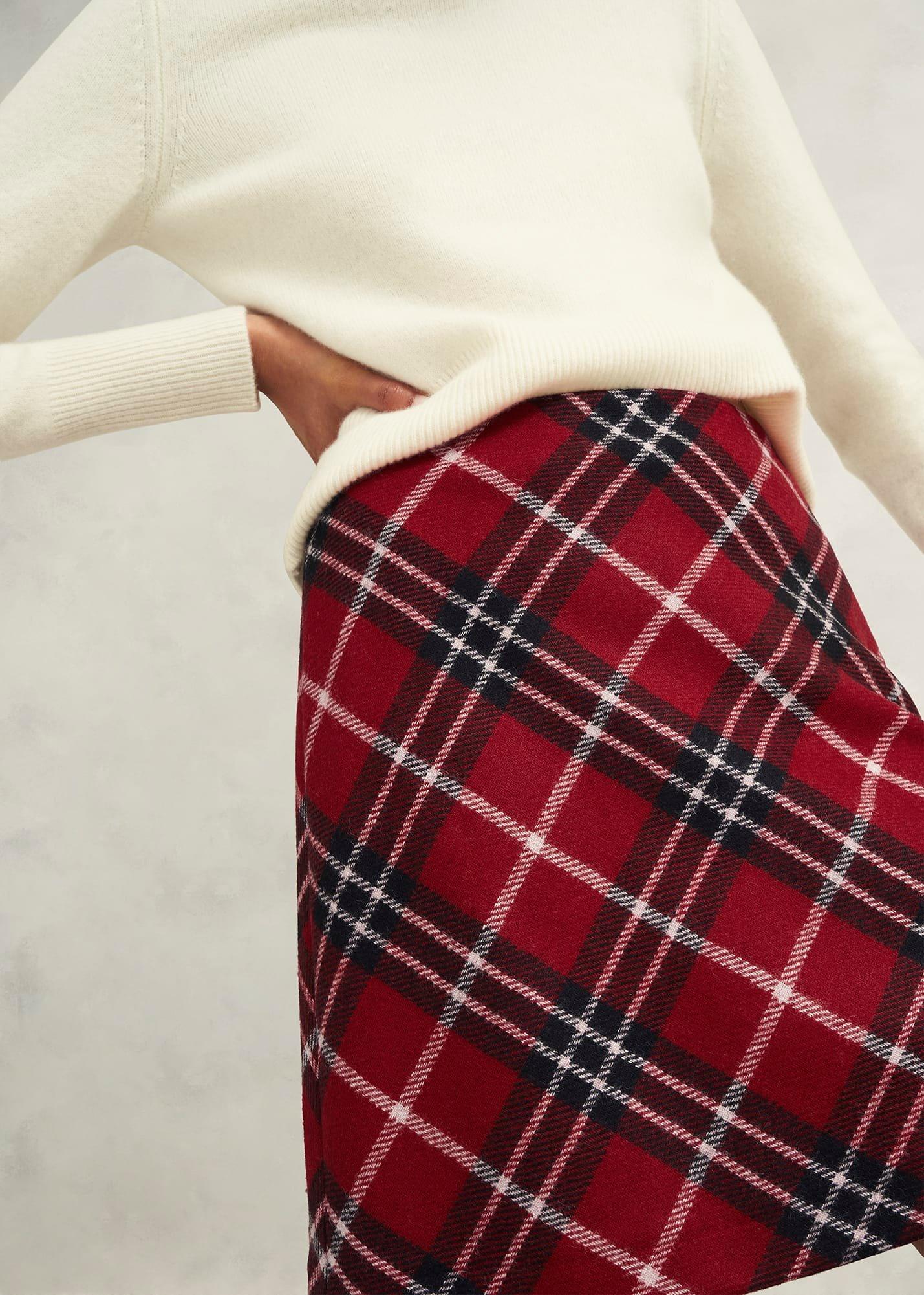 Teia Wool Skirt, Red Multi, hi-res