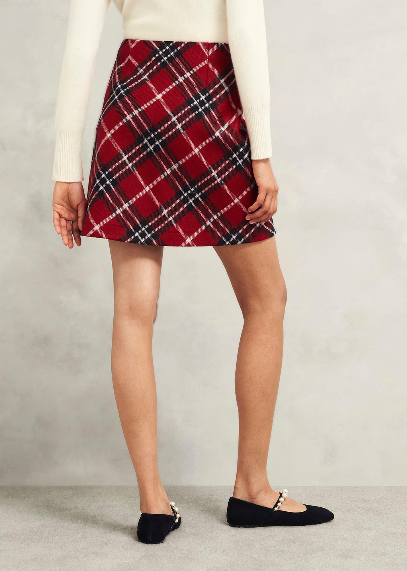 Teia Wool Skirt, Red Multi, hi-res
