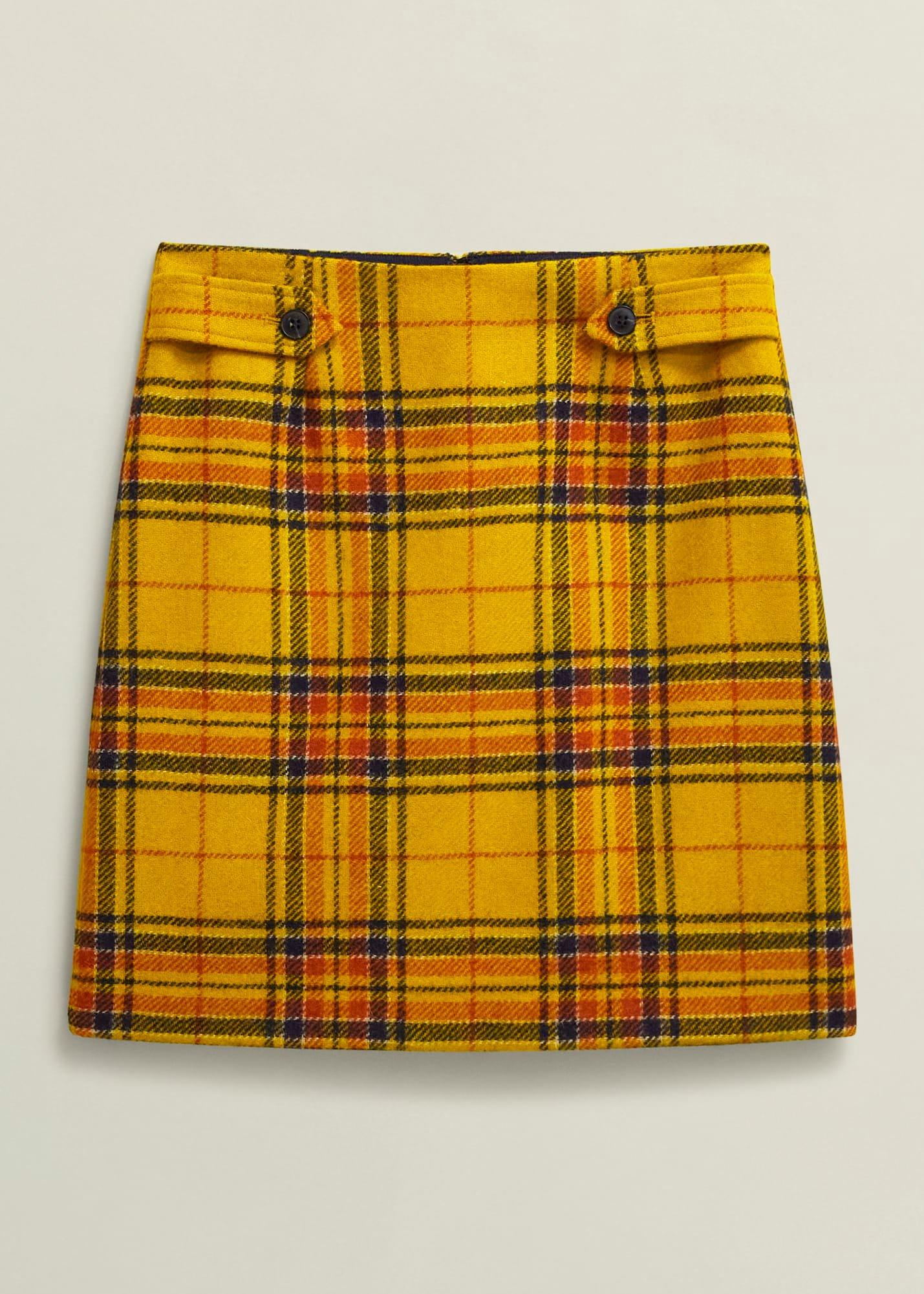 Maeve Wool Skirt, Ochre Multi, hi-res