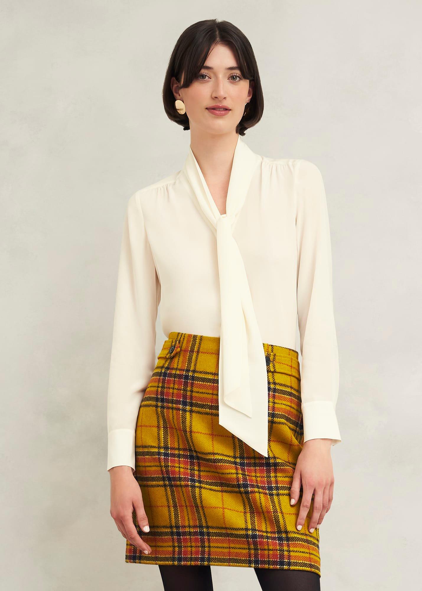 Maeve Wool Skirt, Ochre Multi, hi-res