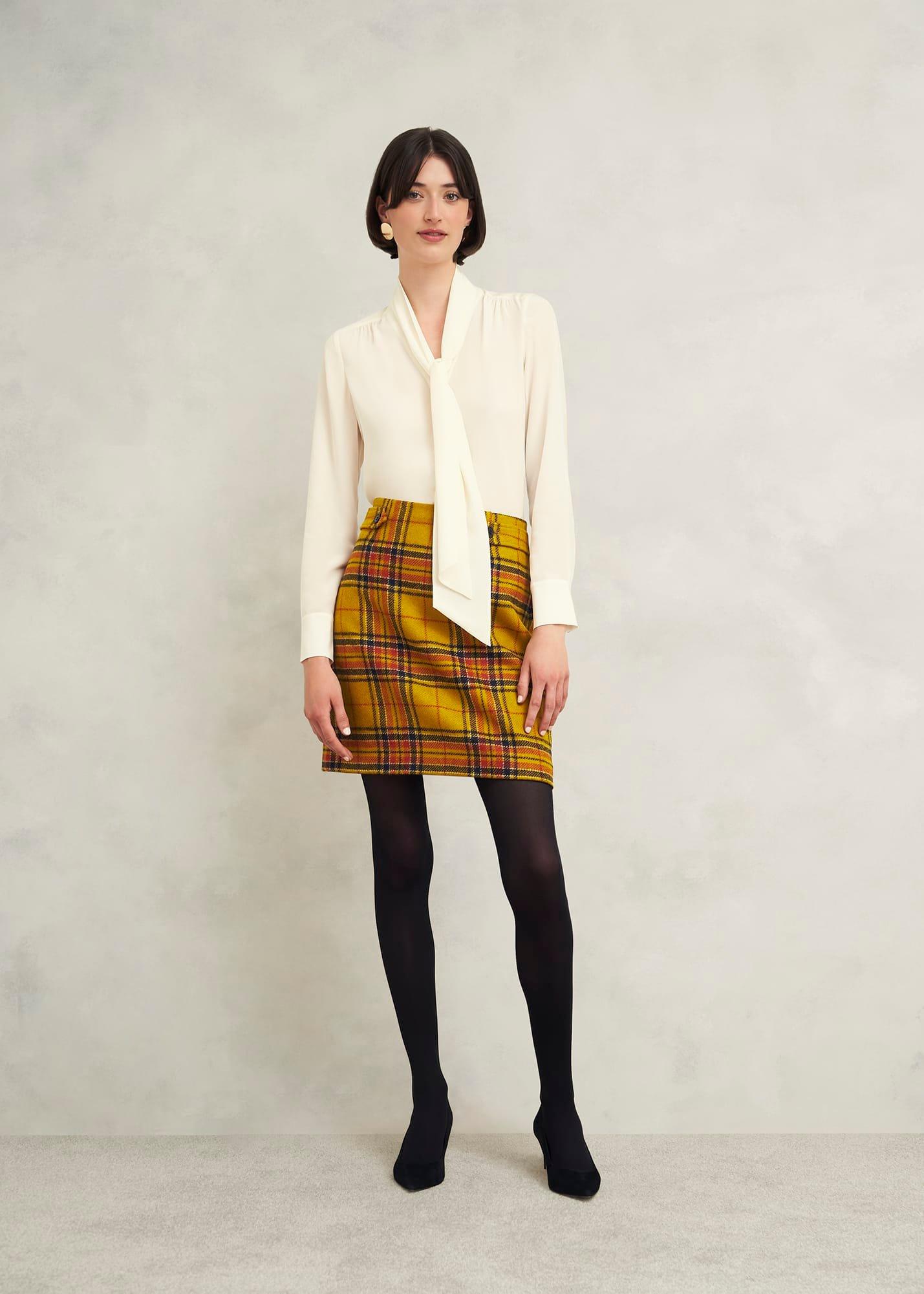 Maeve Wool Skirt, Ochre Multi, hi-res