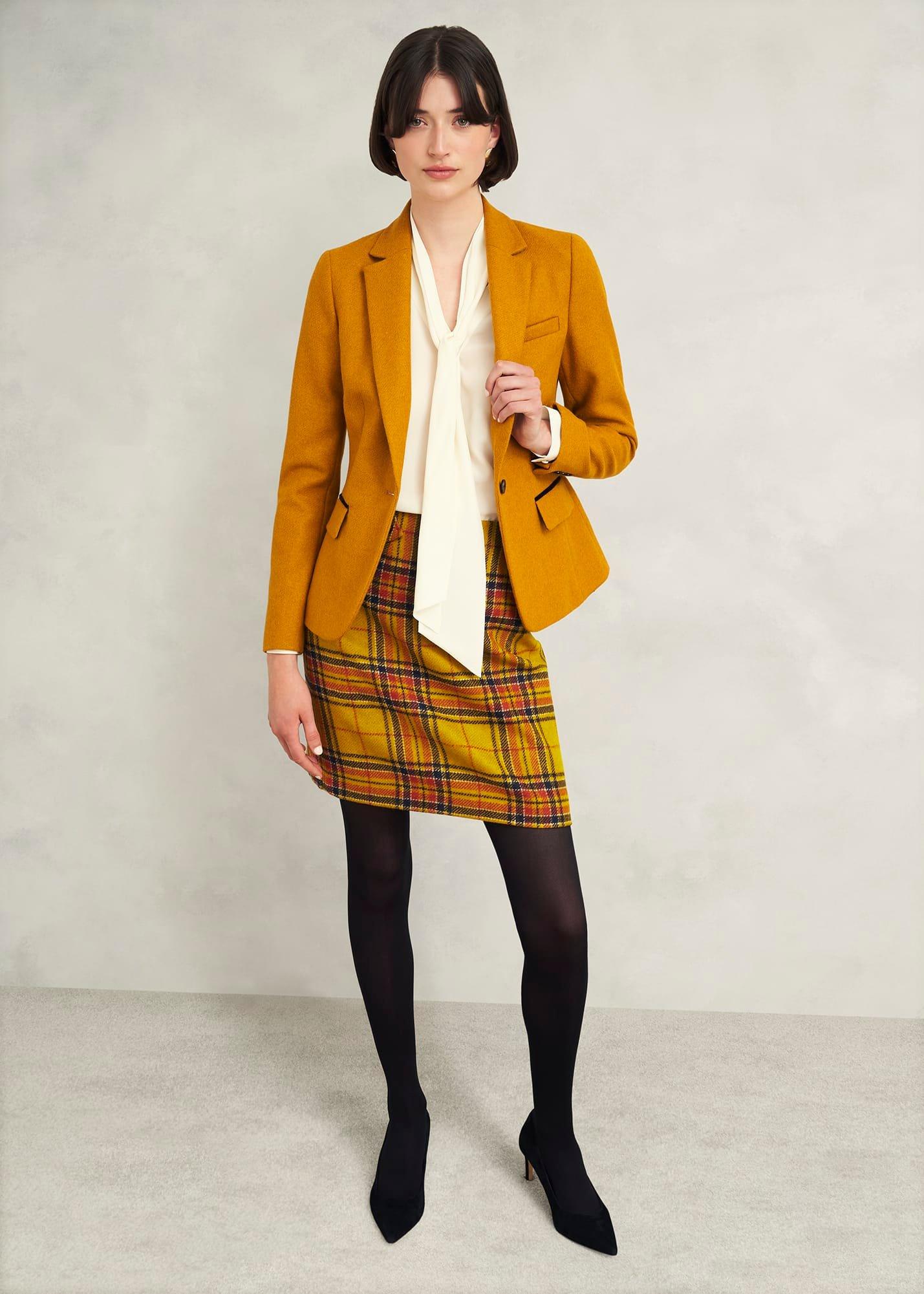Maeve Wool Skirt, Ochre Multi, hi-res