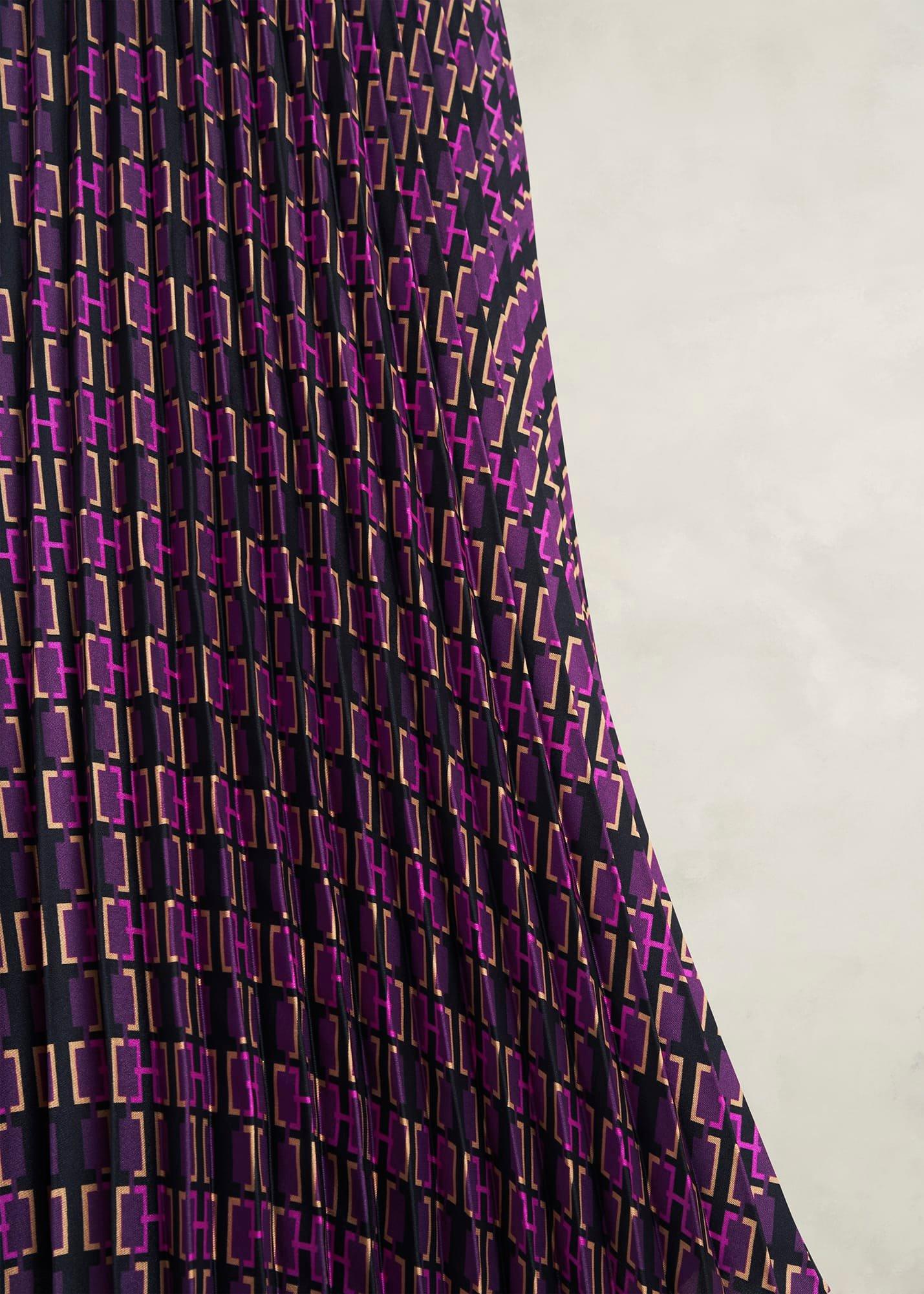 Kayla Pleated Skirt, Purple Multi, hi-res