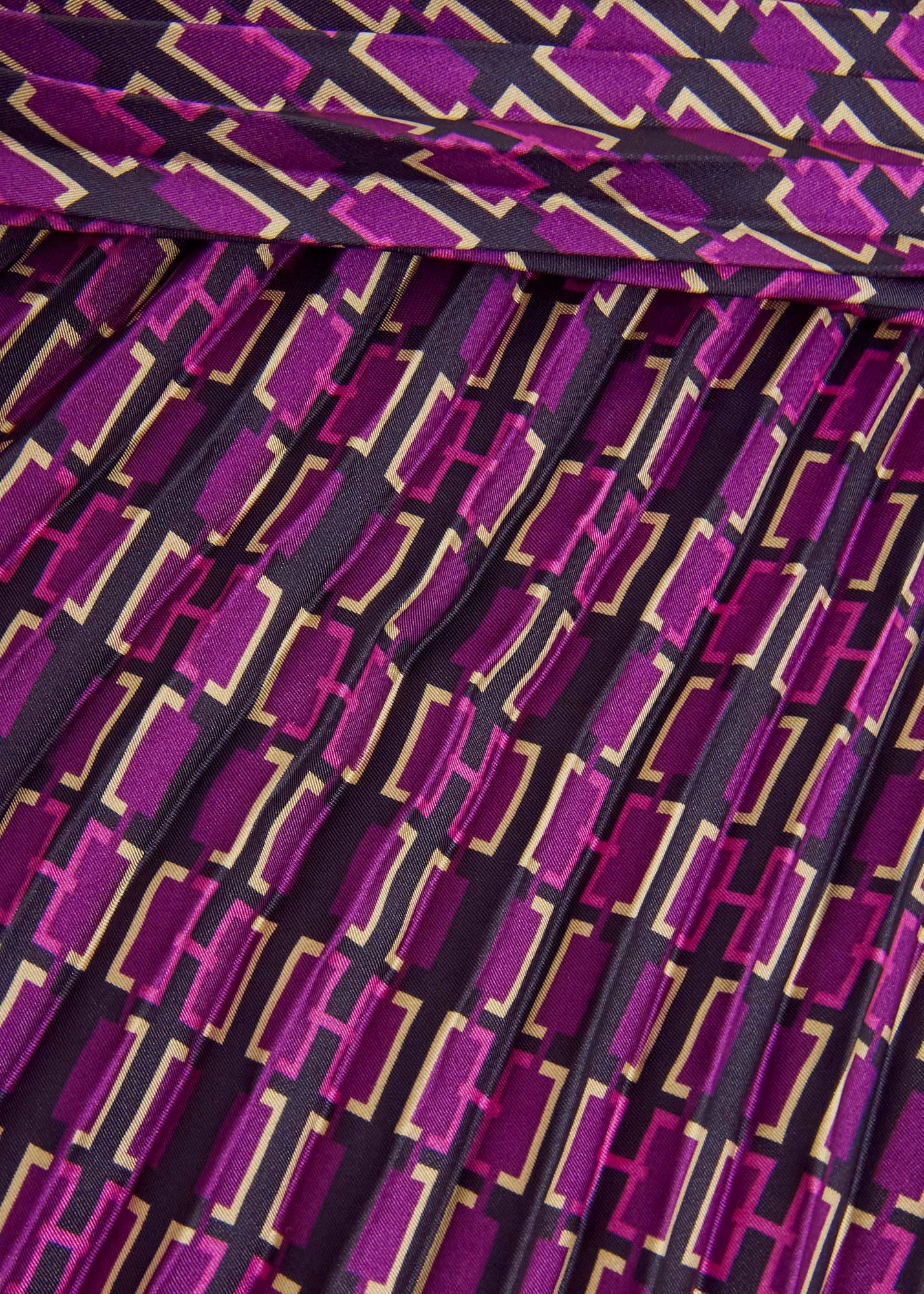 Kayla Pleated Skirt, Purple Multi, hi-res