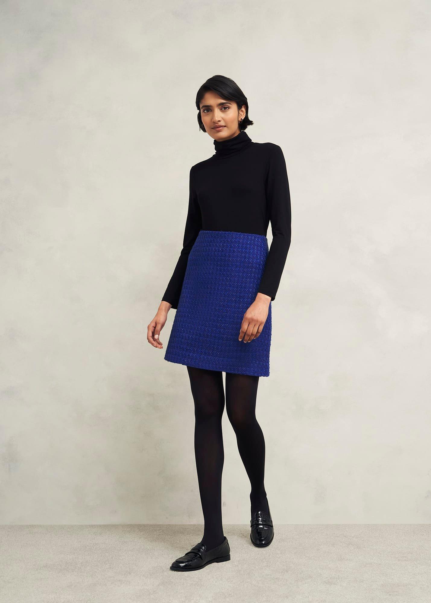 Khloe Skirt With Wool, Cobalt, hi-res