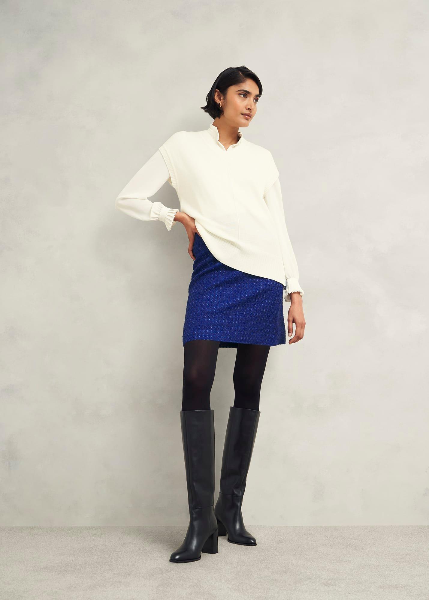 Khloe Skirt With Wool, Cobalt, hi-res