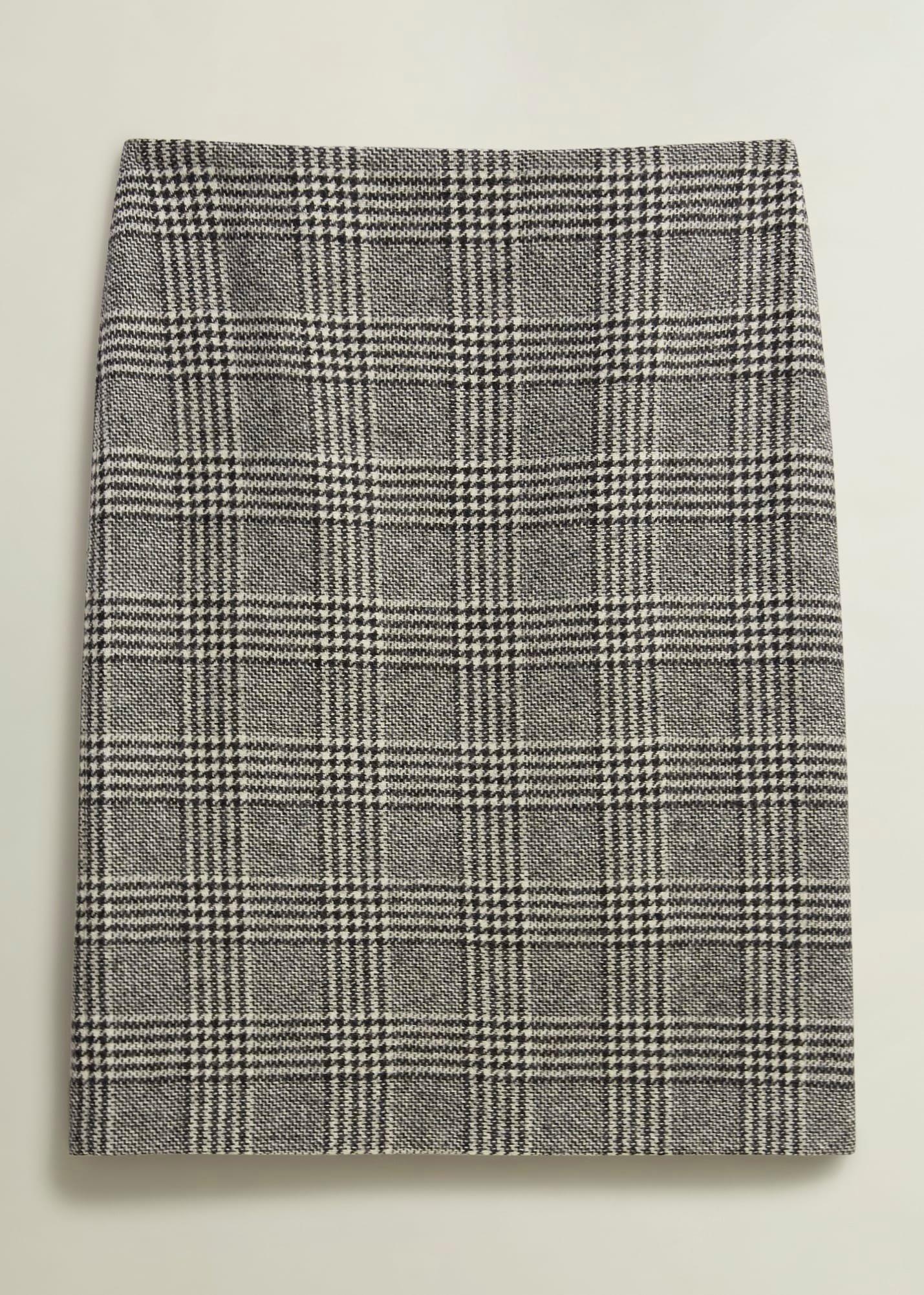 Brea Wool Skirt, Black White, hi-res