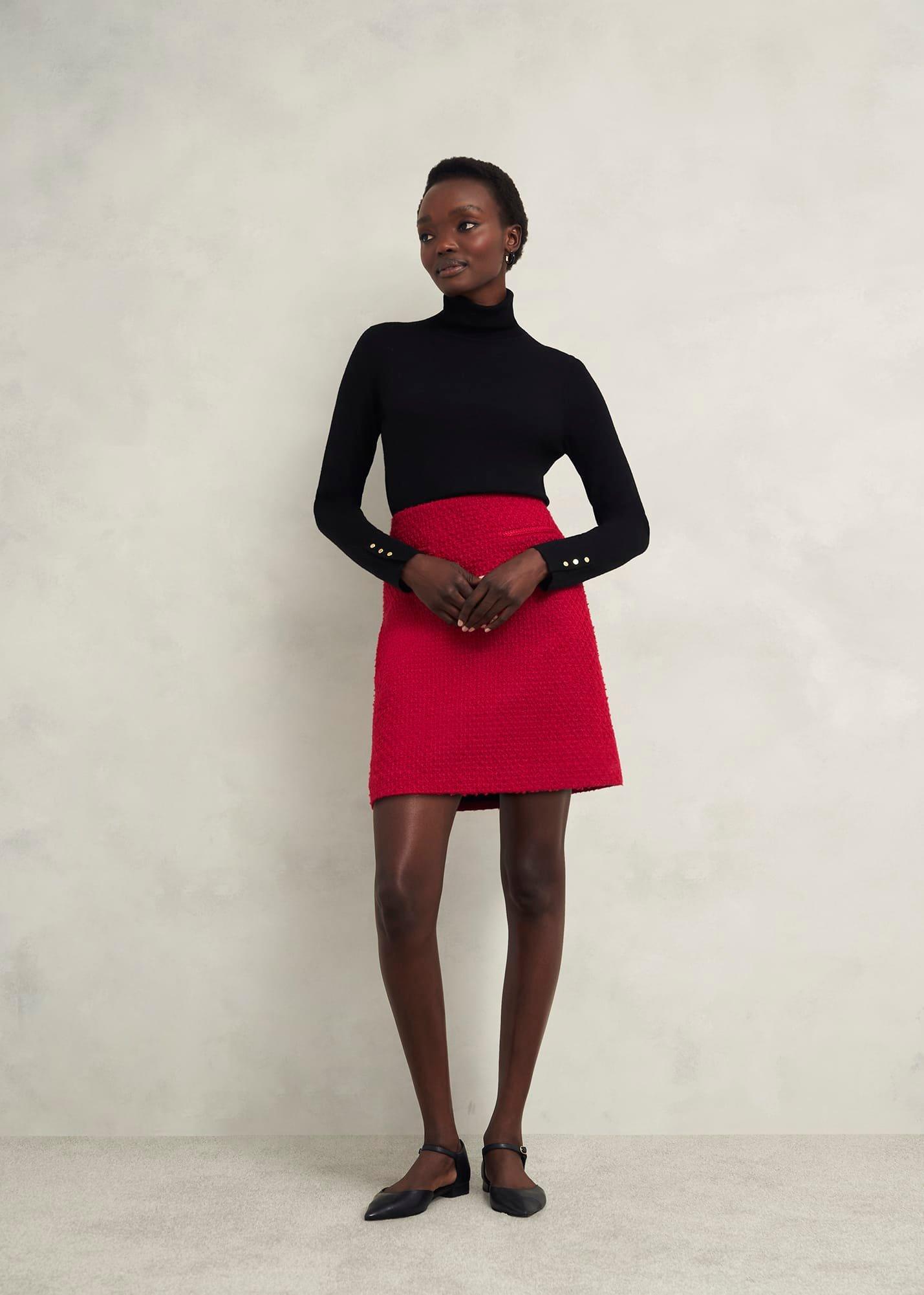 Rosa Skirt With Wool, Rowan Red, hi-res