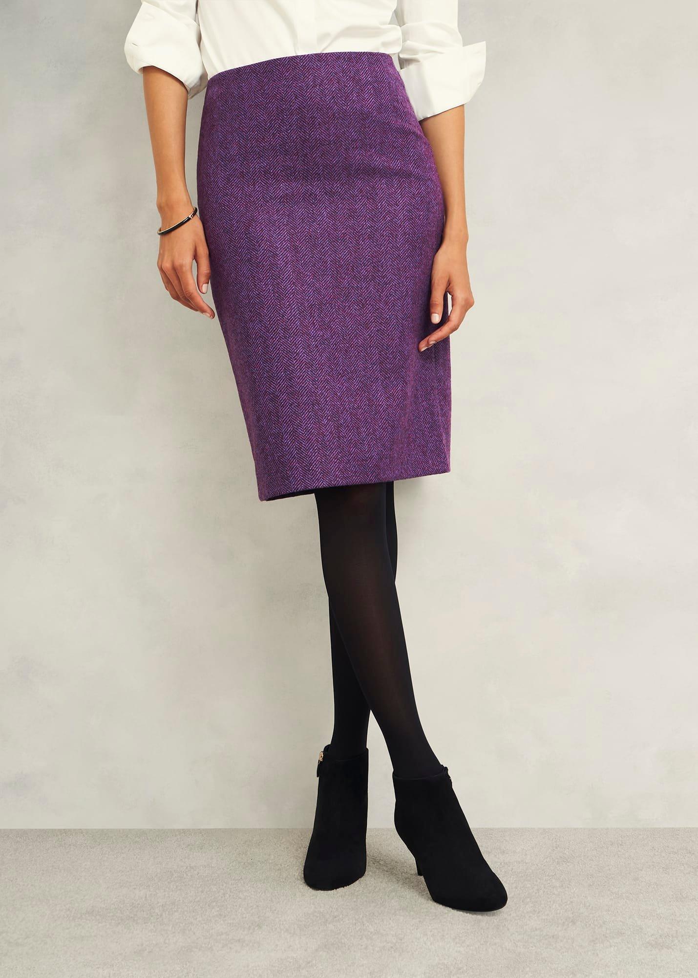 Daphne Wool Skirt, Purple Multi, hi-res