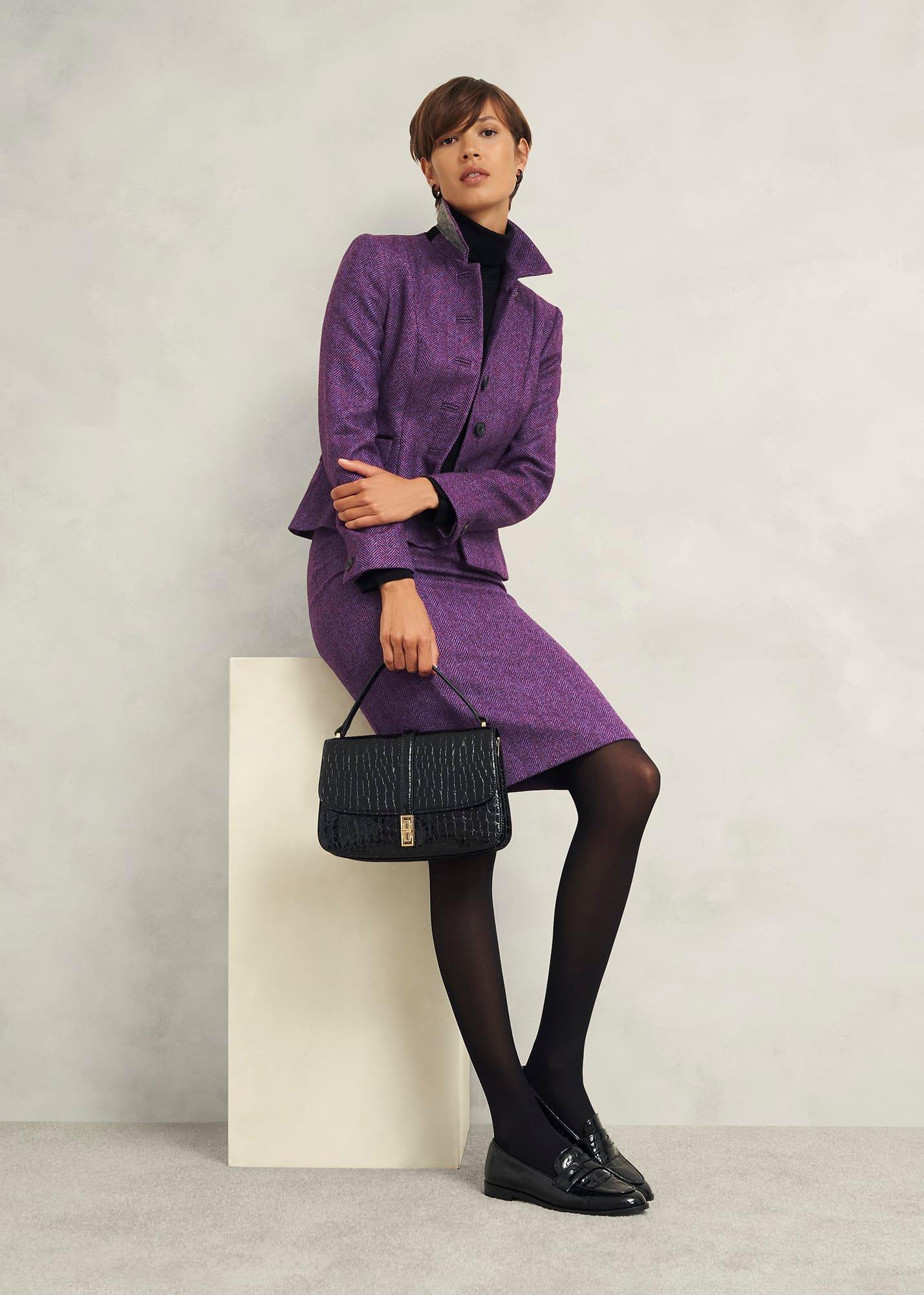 Daphne Wool Skirt, Purple Multi, hi-res