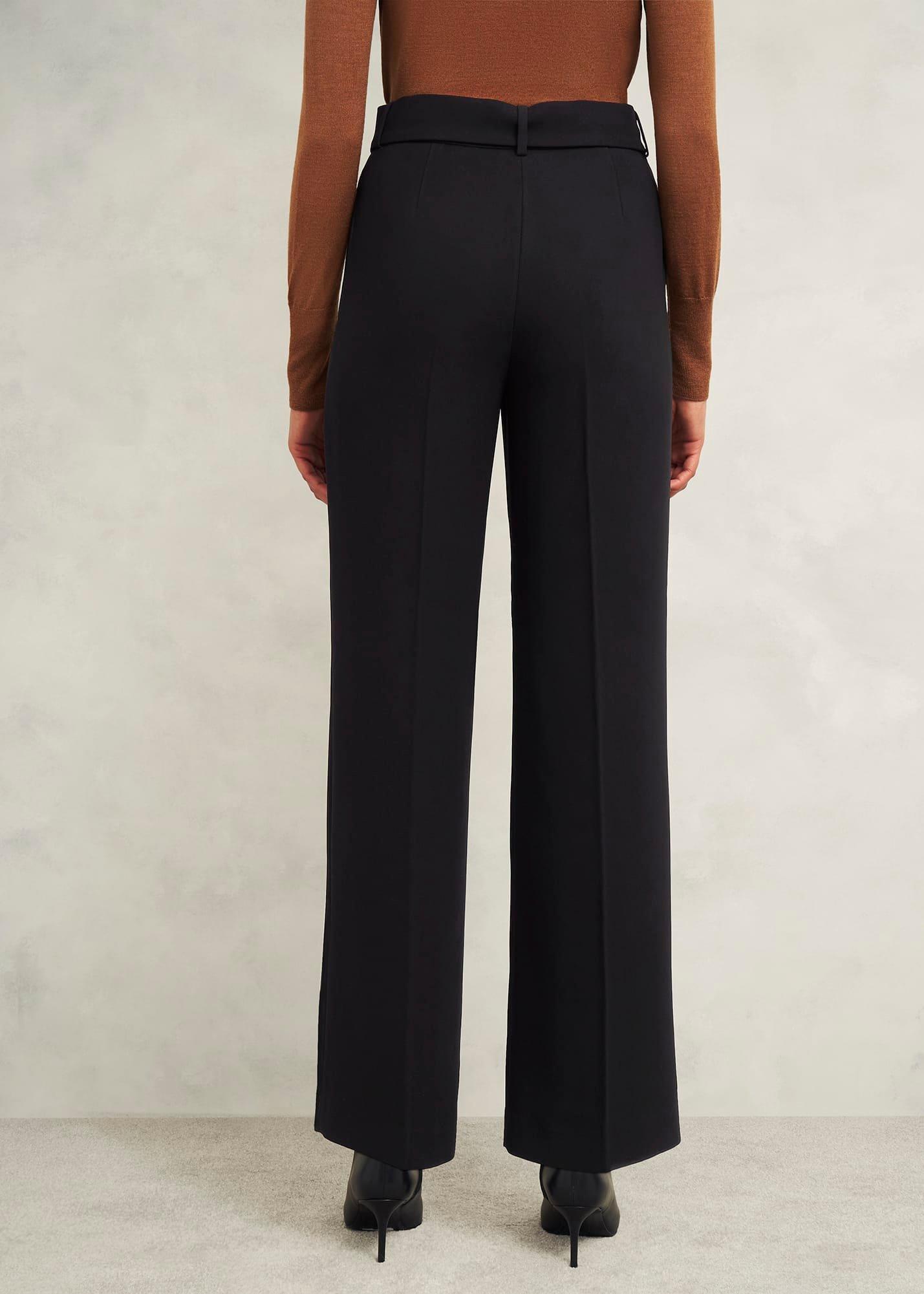Petite Drew Wide Trousers, Black, hi-res
