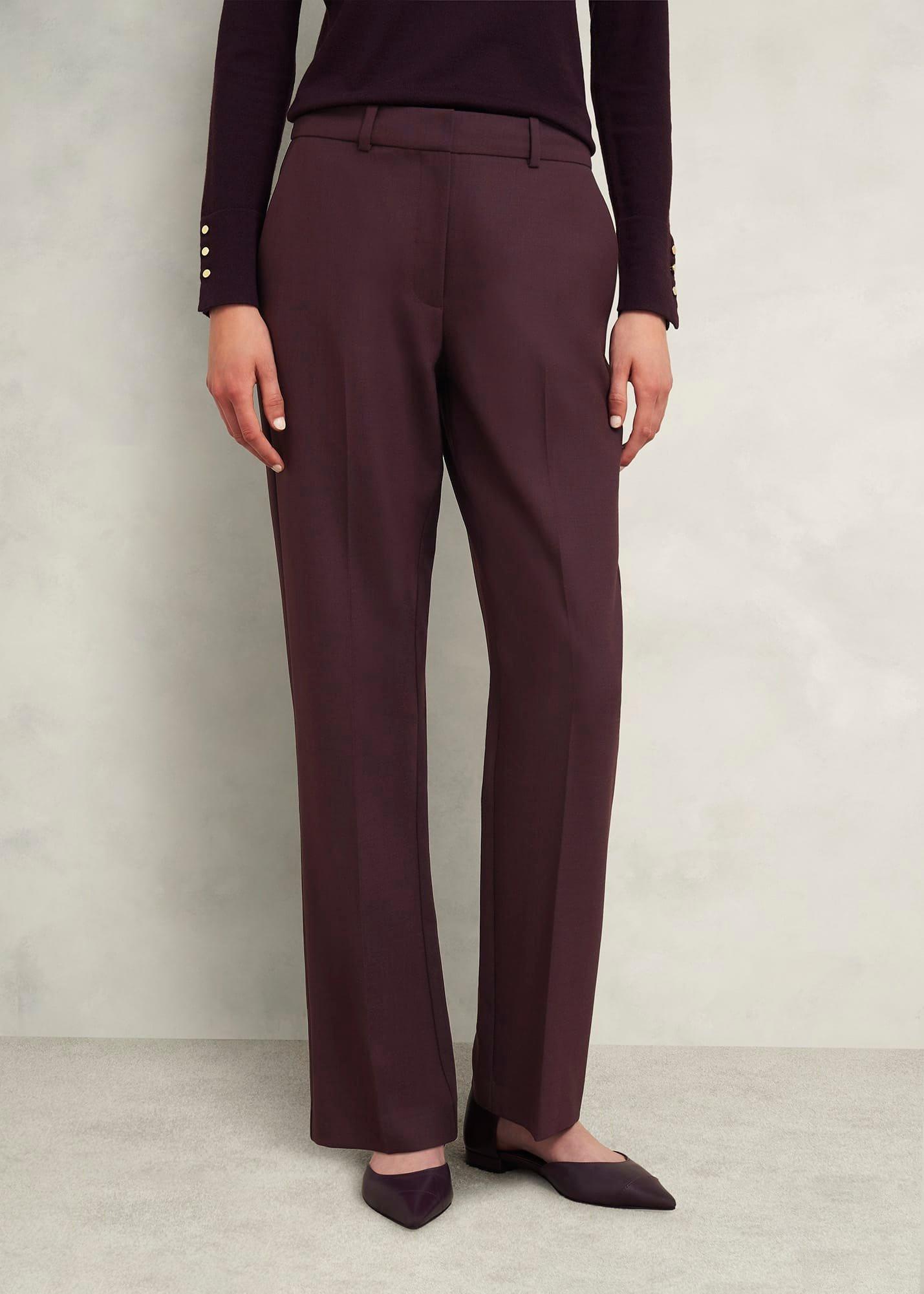 Gerrie Straight Trousers, Malbec Purple, hi-res