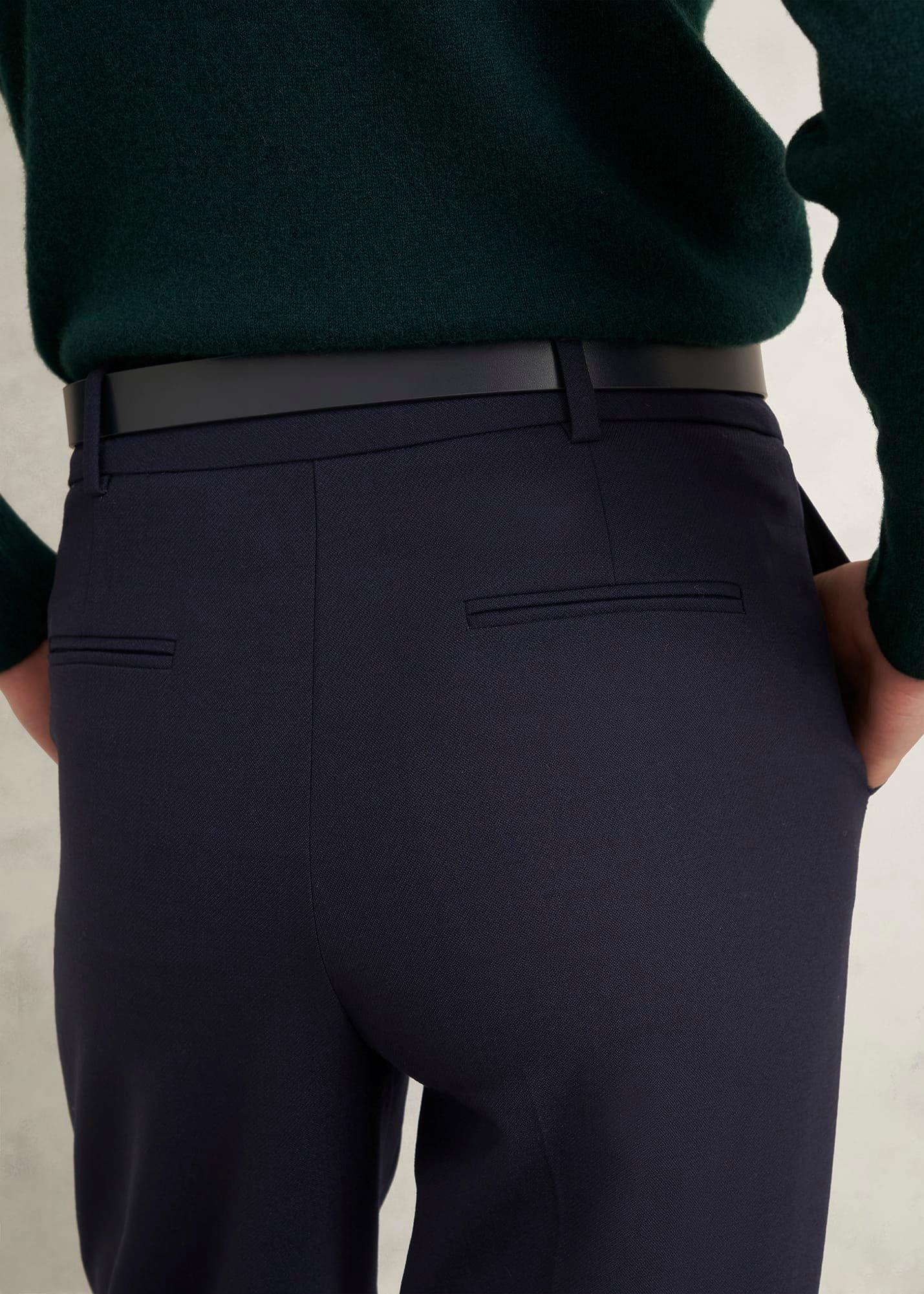 Gerrie Straight Trousers, Navy, hi-res