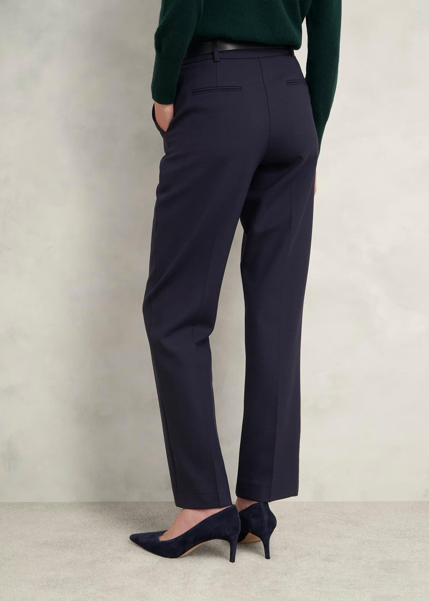 Gerrie Straight Trousers, Navy, hi-res