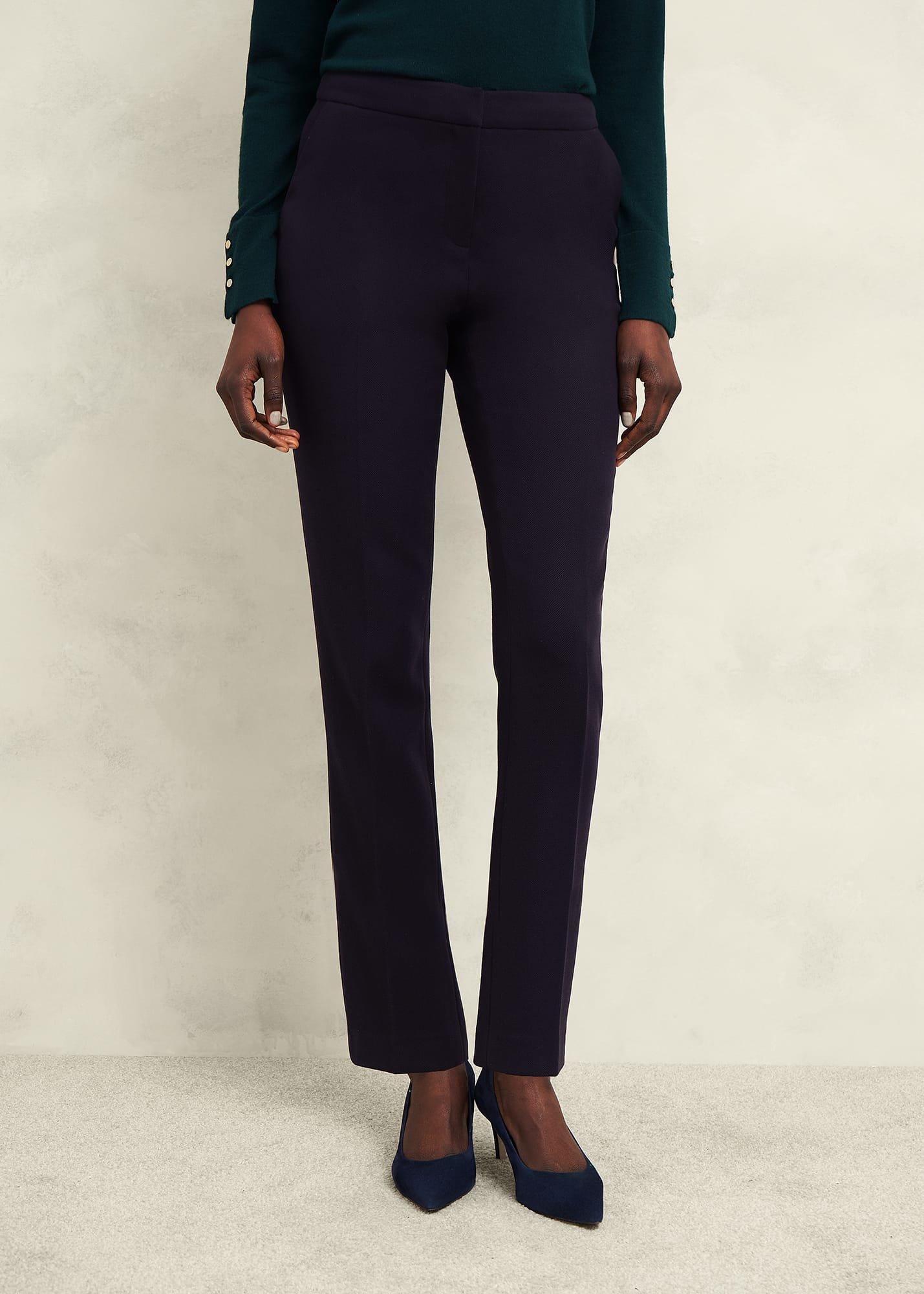 Petite Aly Slim Trousers, Navy, hi-res
