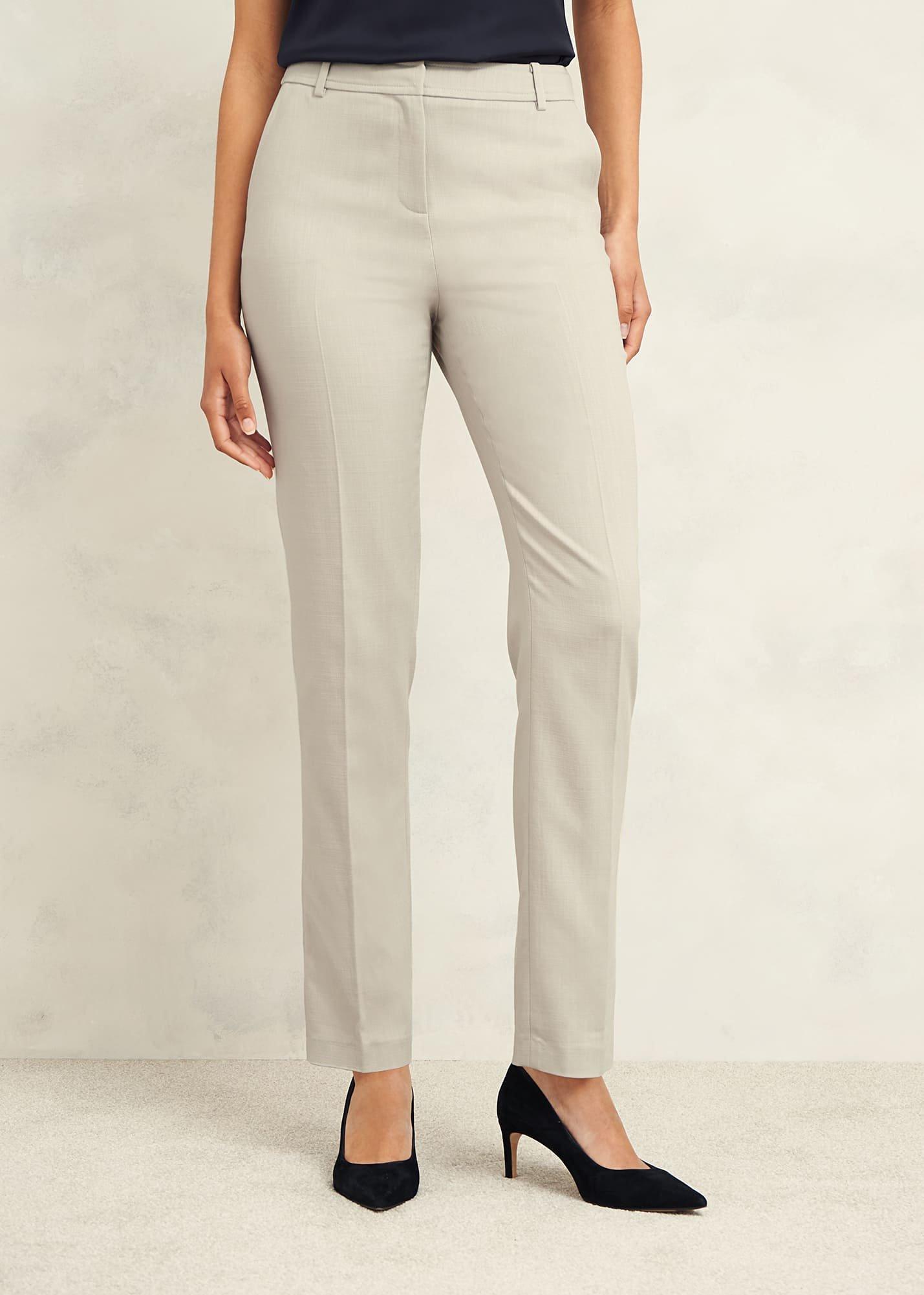 Ellen Straight Pants, Buff Grey, hi-res