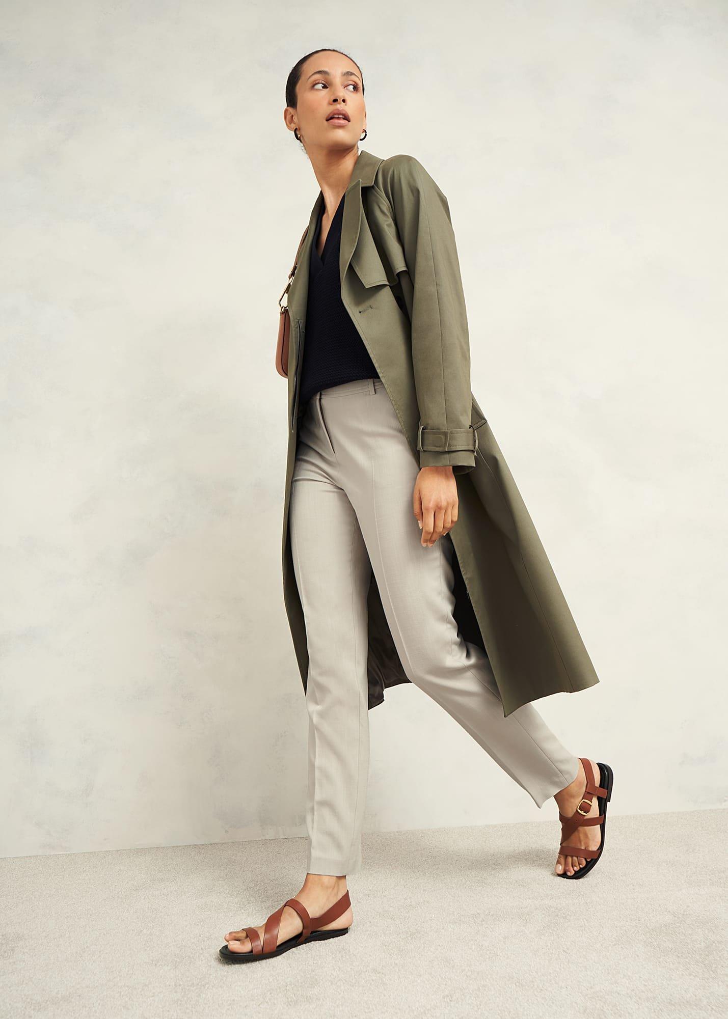 Ellen Straight Pants, Buff Grey, hi-res