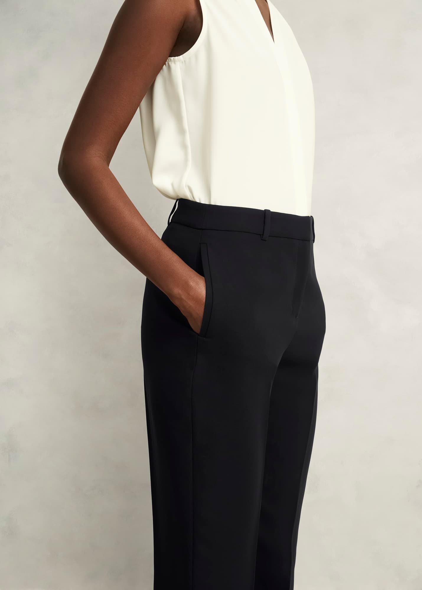 Maya Straight Trousers, Black, hi-res