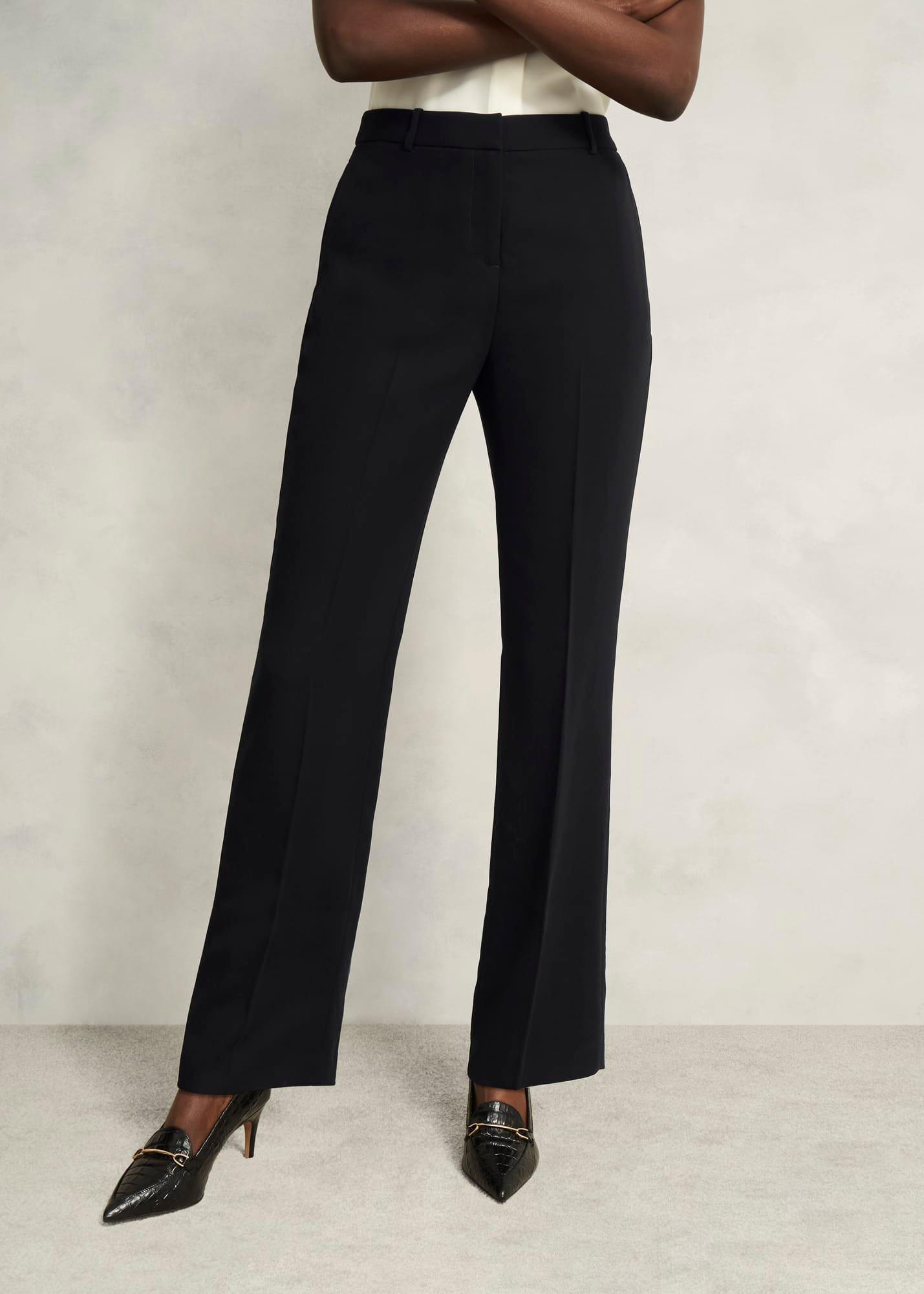Maya Straight Trousers, Black, hi-res