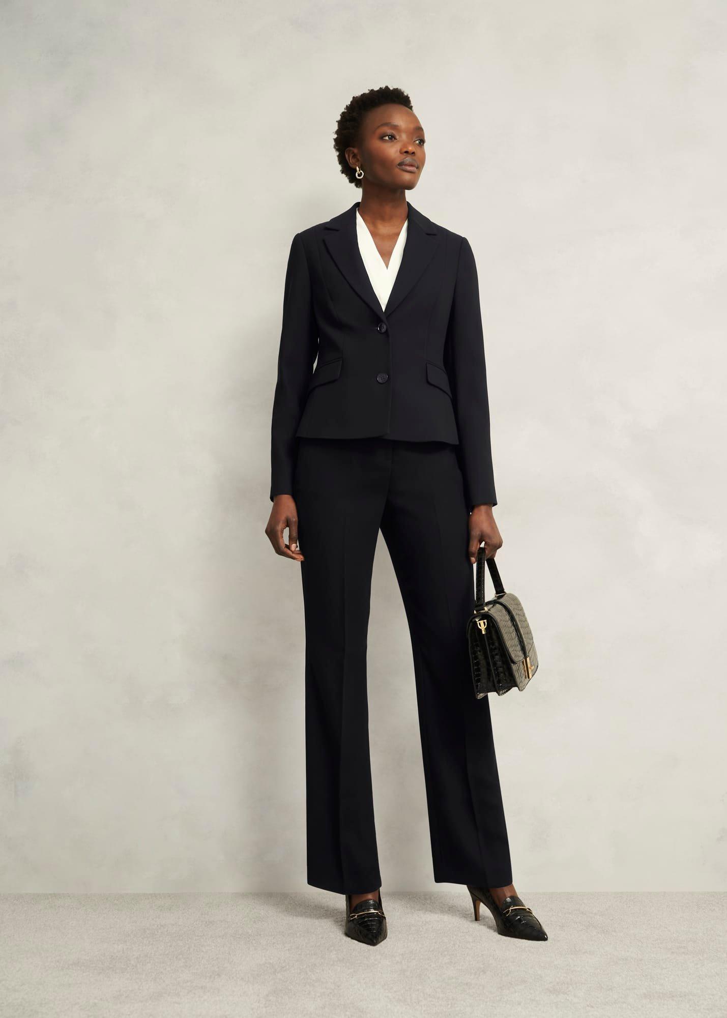 Maya Straight Trousers, Black, hi-res