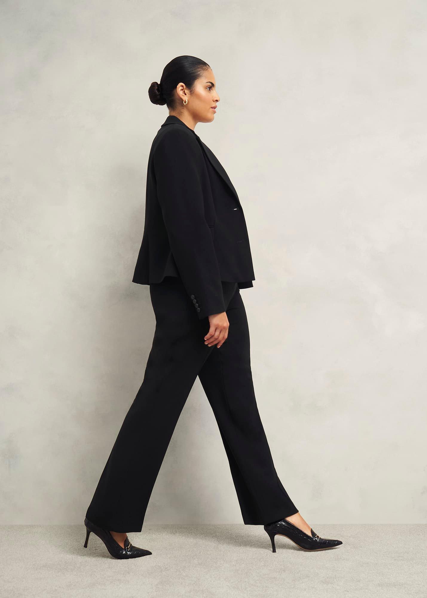 Maya Straight Trousers, Black, hi-res