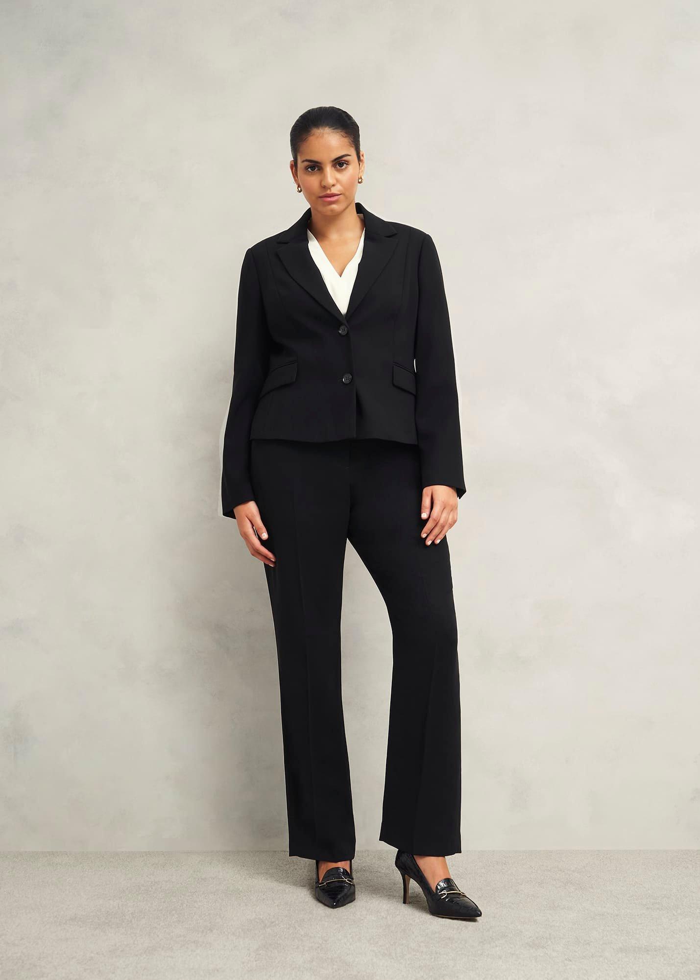 Maya Straight Trousers, Black, hi-res