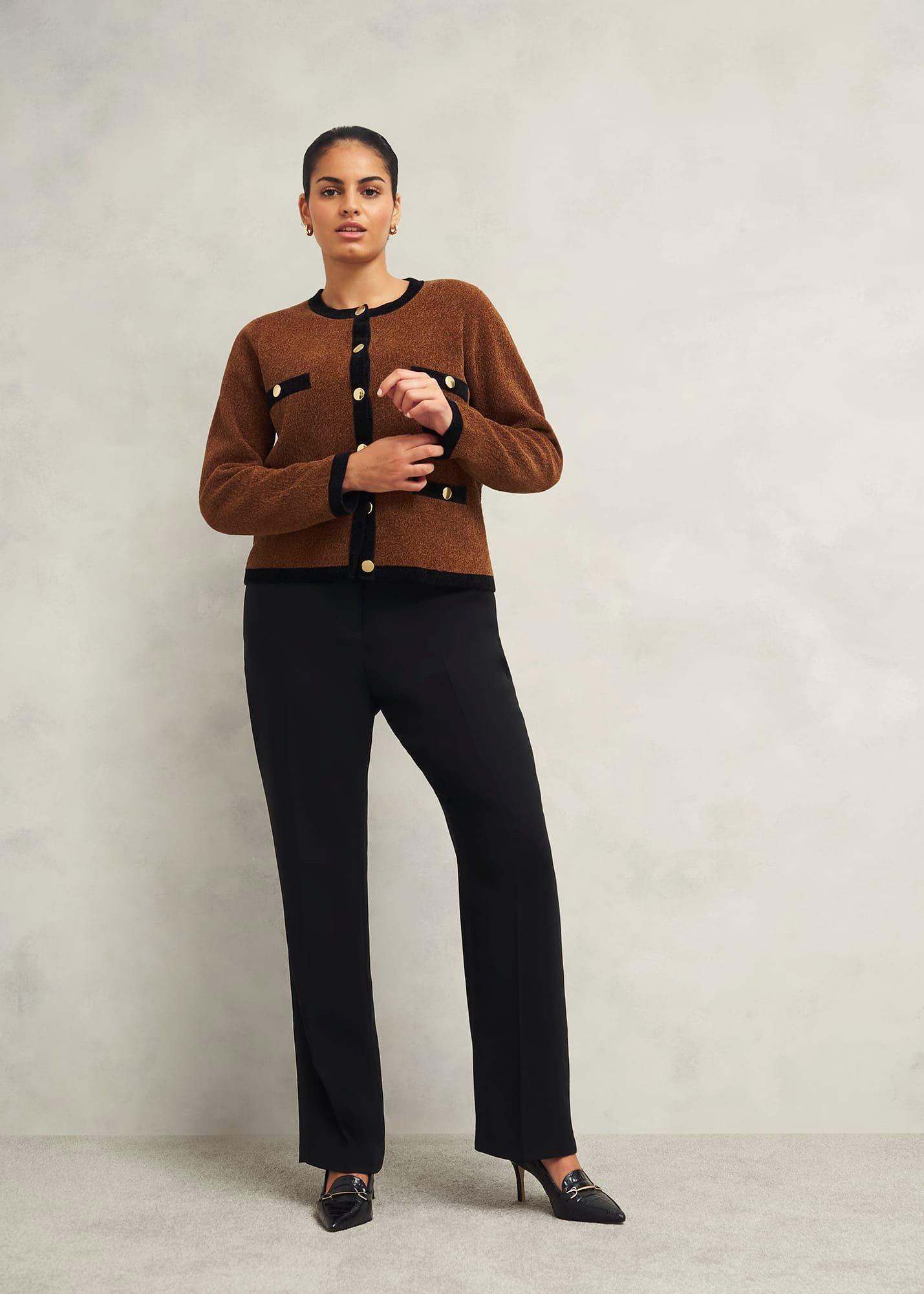 Maya Straight Trousers, Black, hi-res