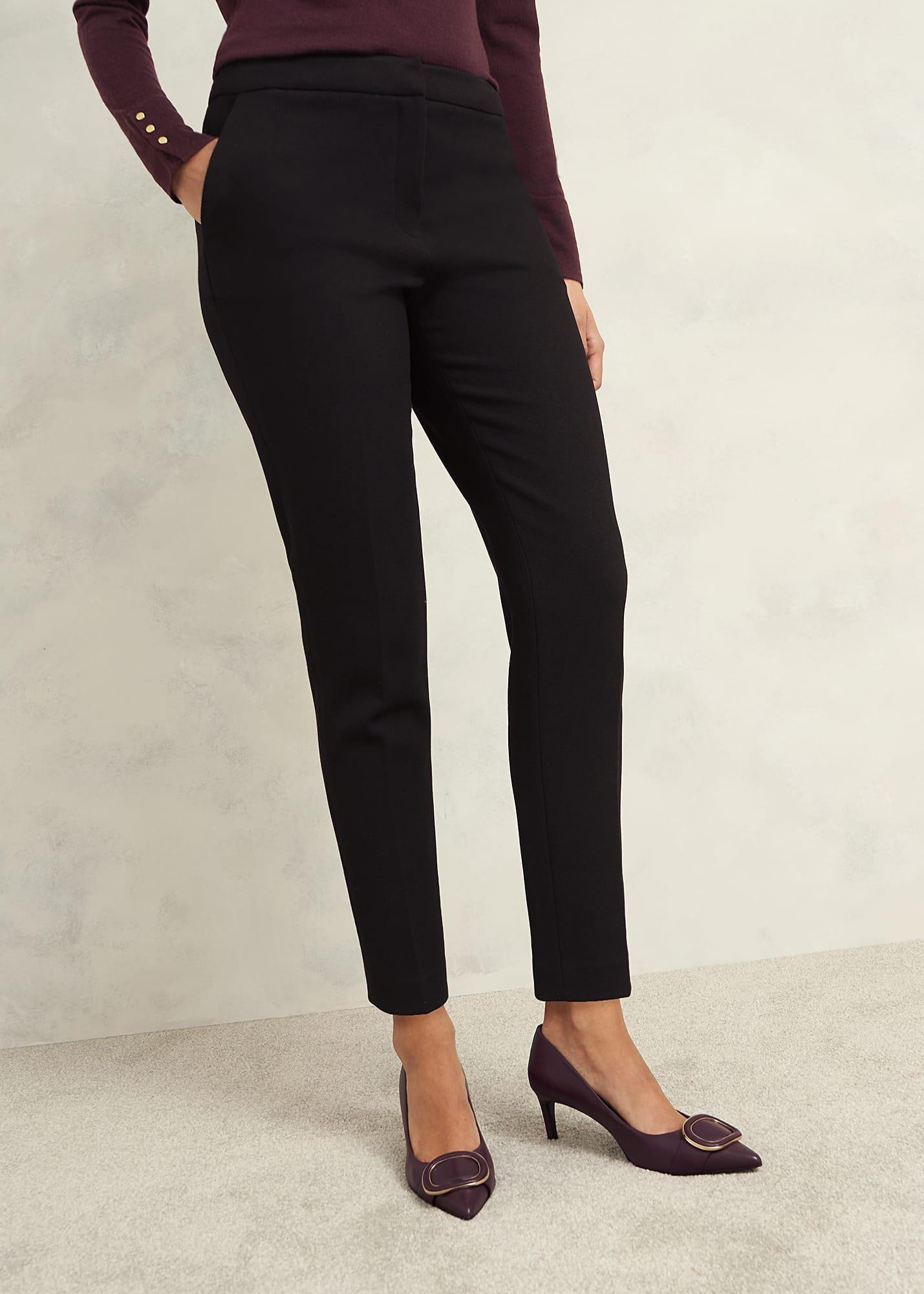 Mia Slim Trousers, Black, hi-res