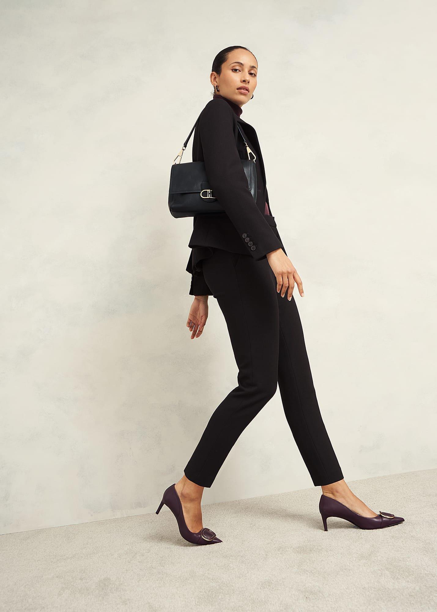 Petite Mia Slim Trousers, Black, hi-res