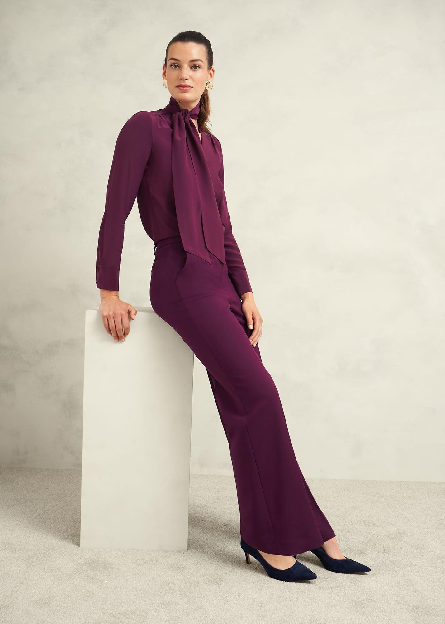 Sami Wide Trousers, Warm Plum, hi-res