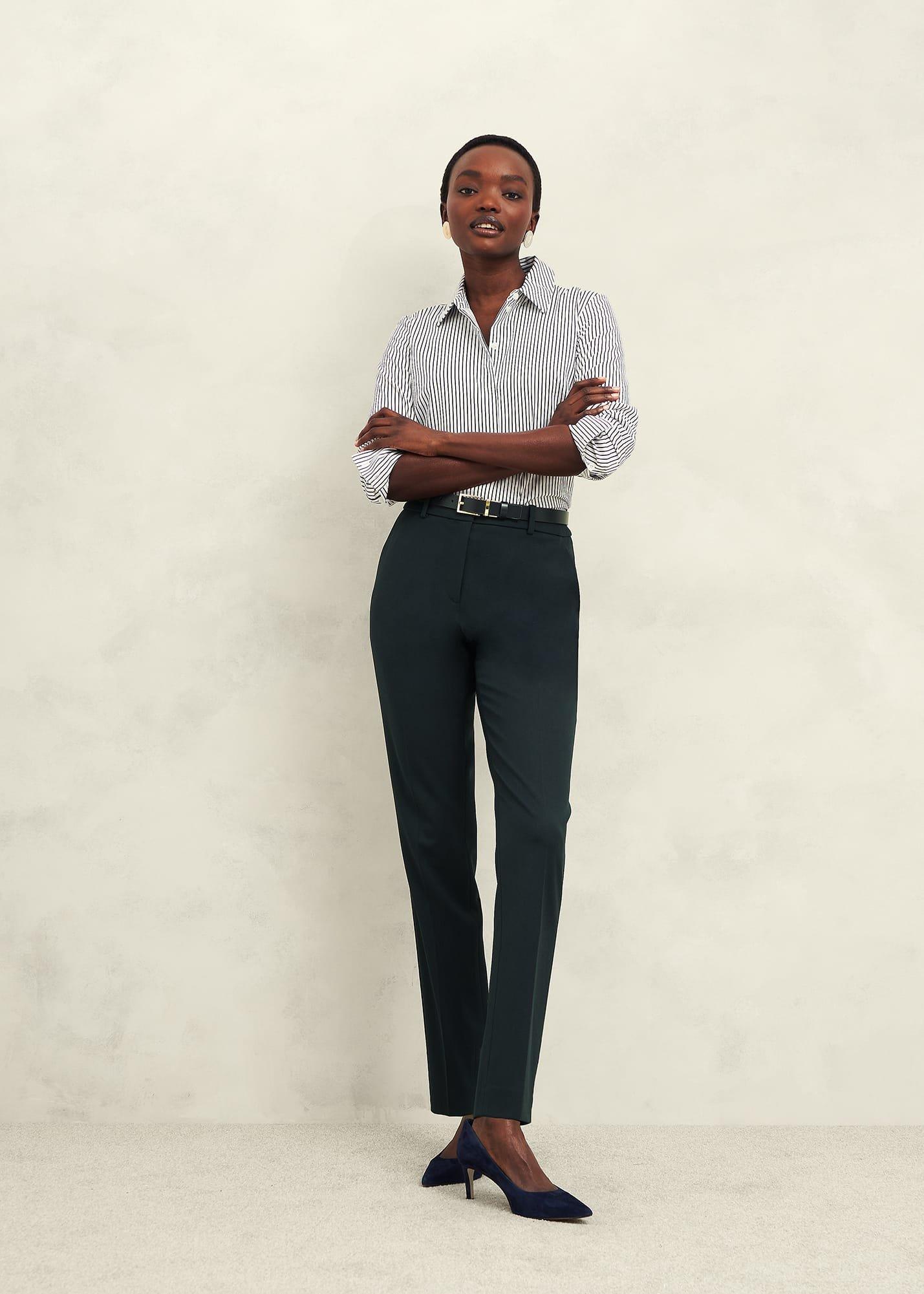 Linda Tapered Pants, Deep Pine Green, hi-res