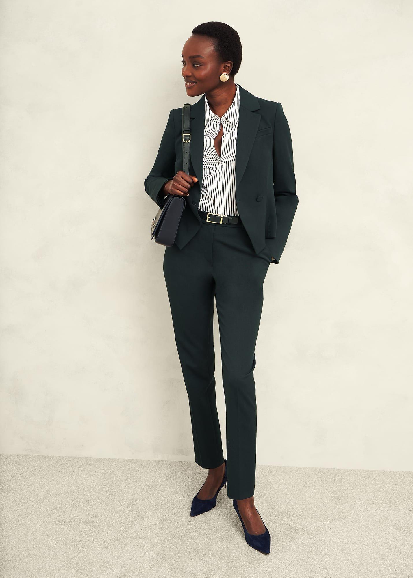 Linda Tapered Pants, Deep Pine Green, hi-res