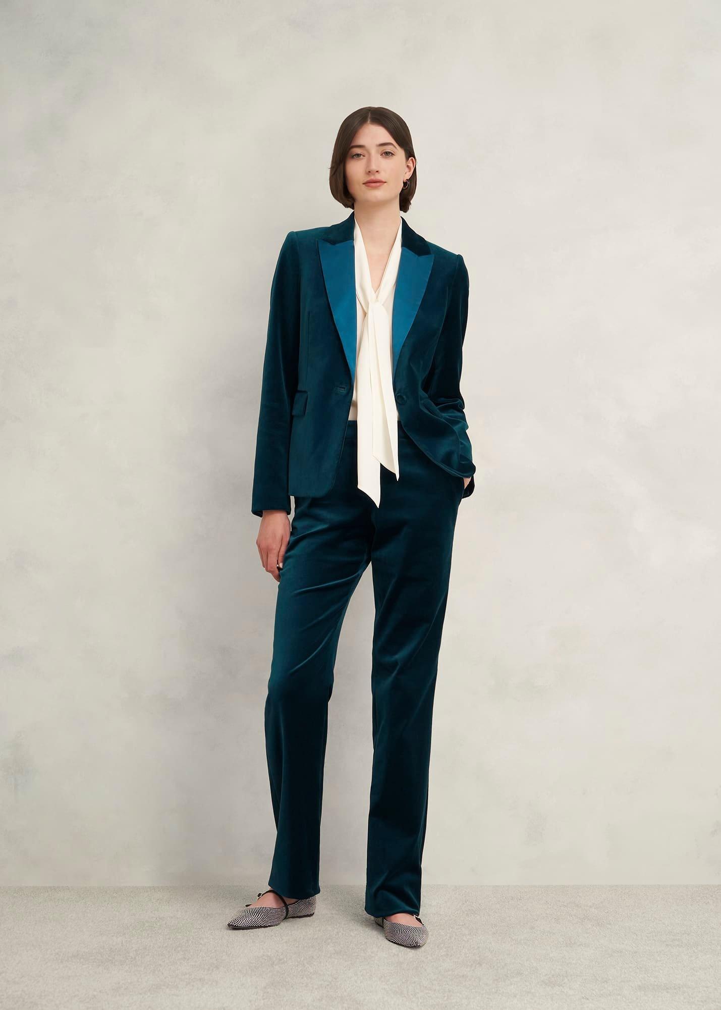 Luna Velvet Straight Trousers