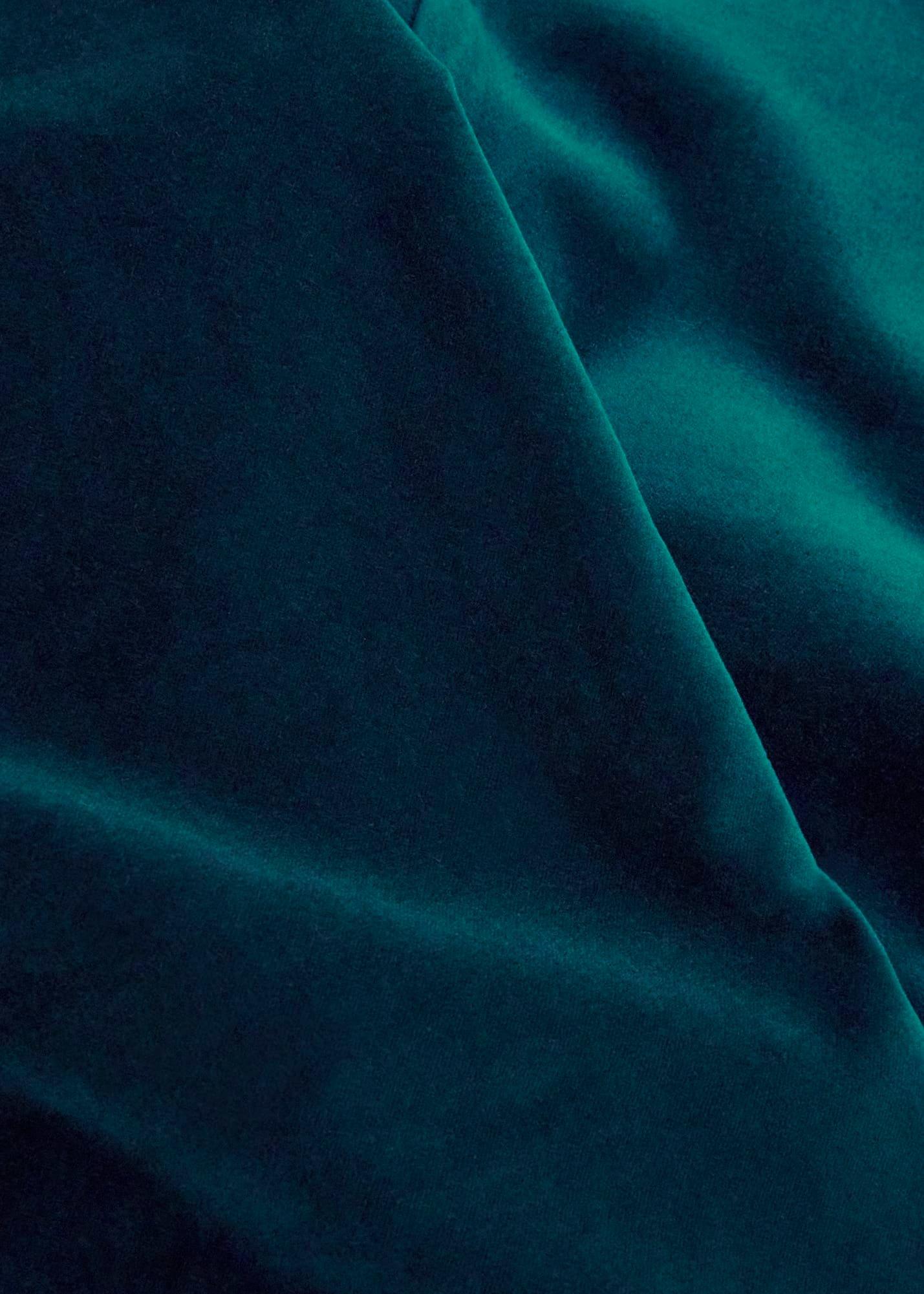 Luna Velvet Straight Trousers, Riverside Blue, hi-res