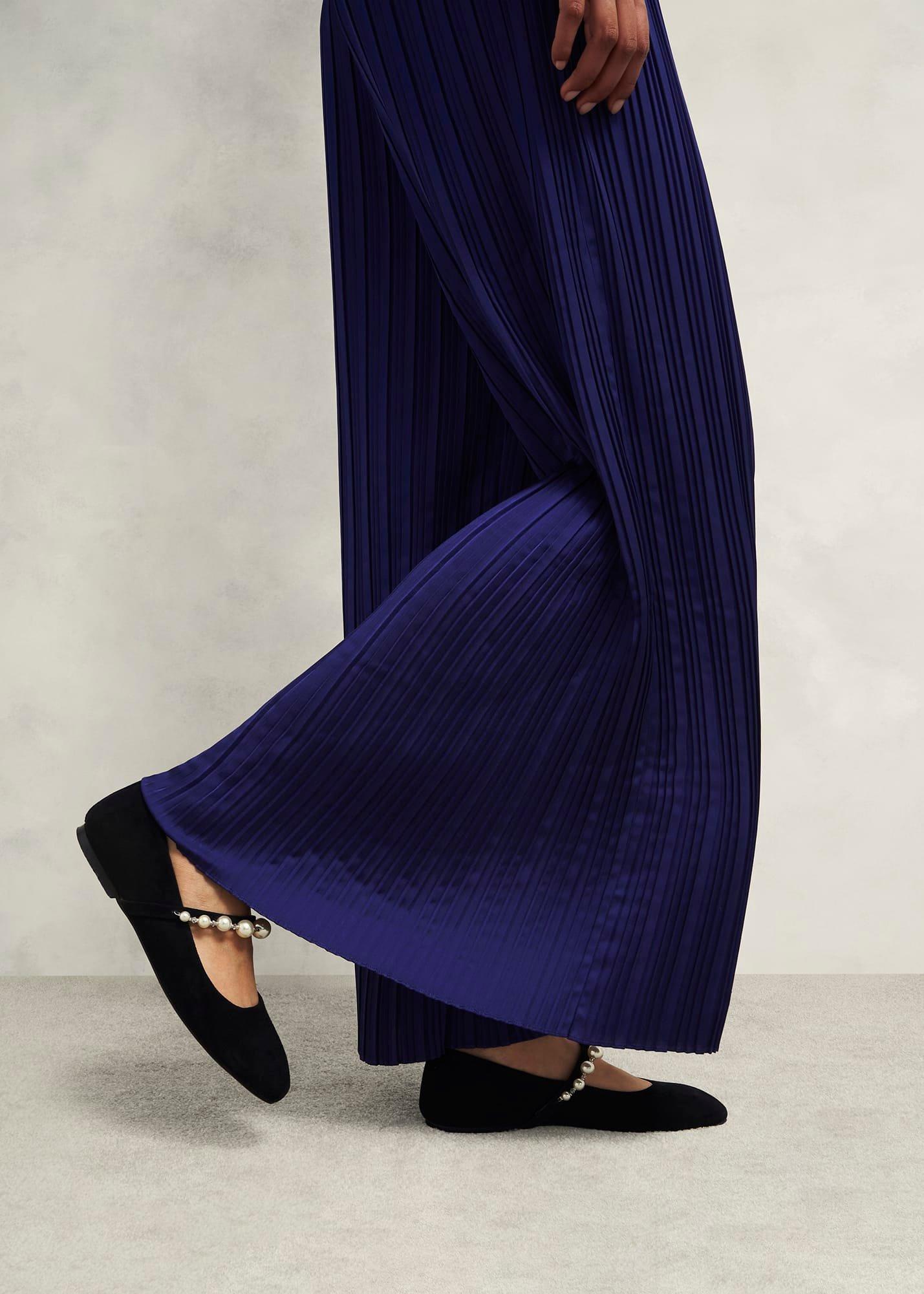 Orla Pleated Trousers, Rich Blue, hi-res