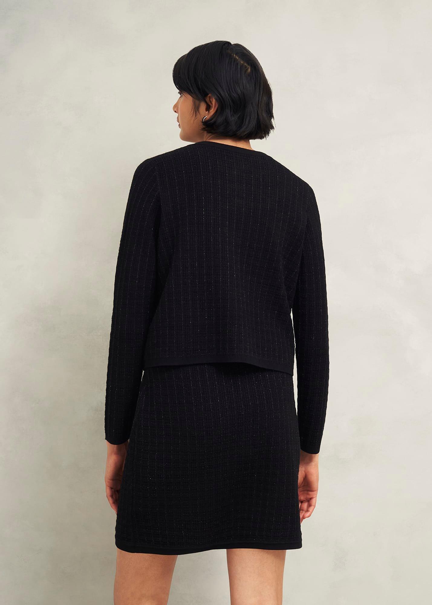 Sairey Knitted Jacket, Black, hi-res