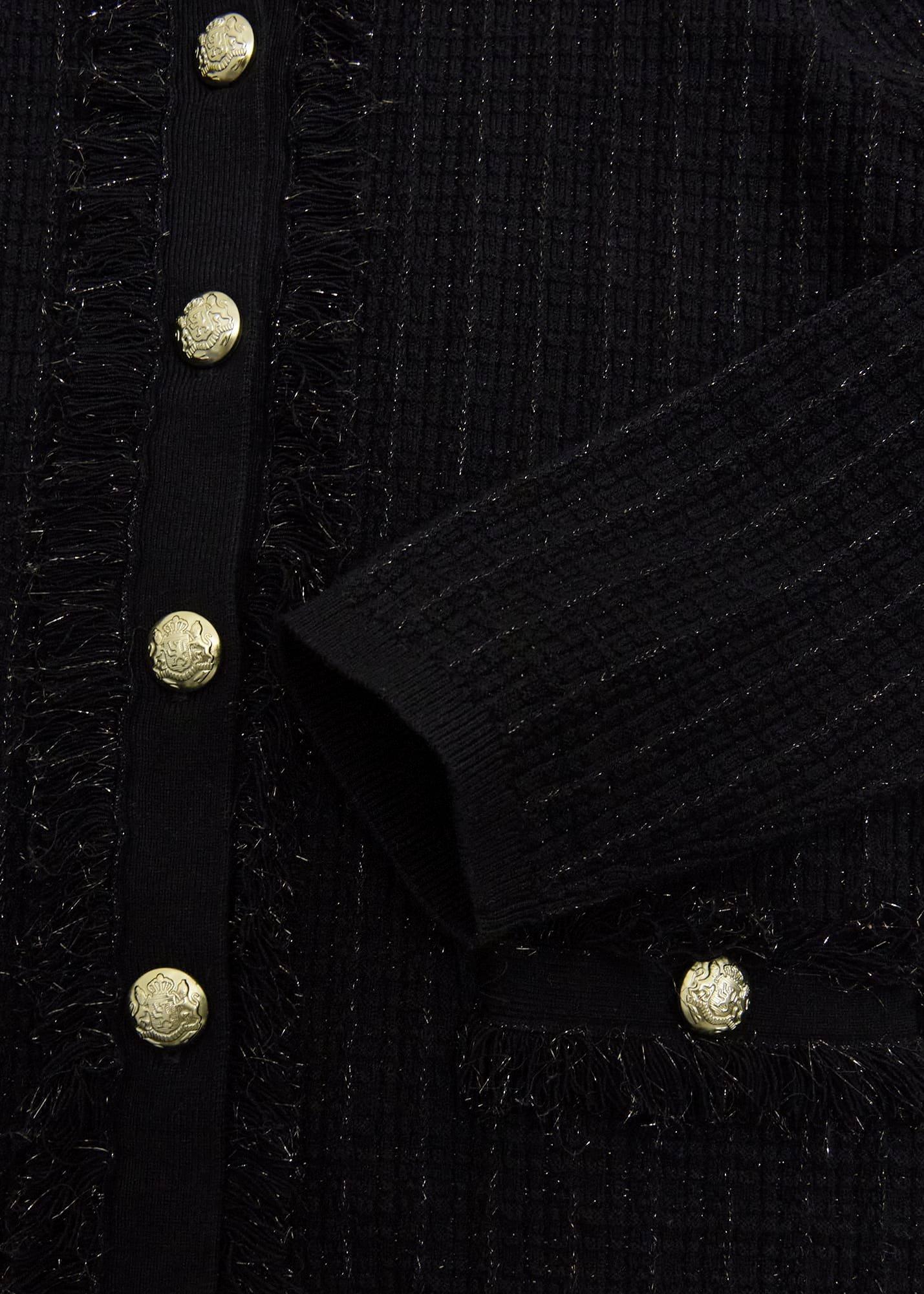 Sairey Knitted Jacket, Black, hi-res